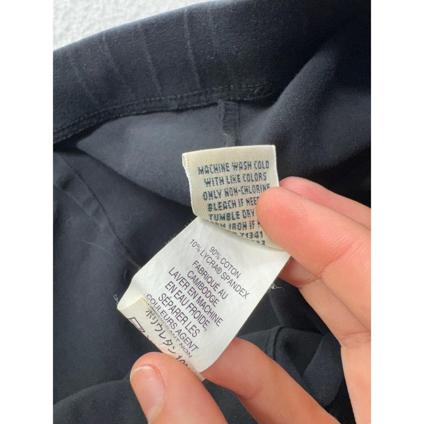 L.L.Bean Black Cotton Lycra Blend M Pants #9165