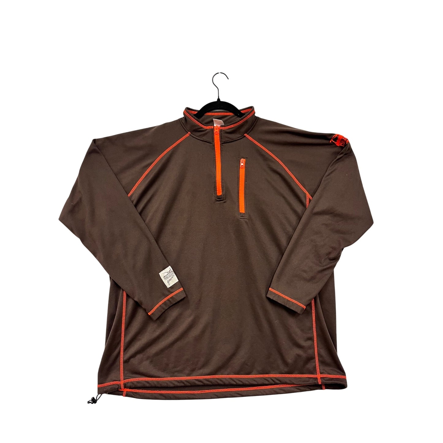 Pheasants Forever Mens 2XL Brown Hunting Pullover With Orange Accents #8109