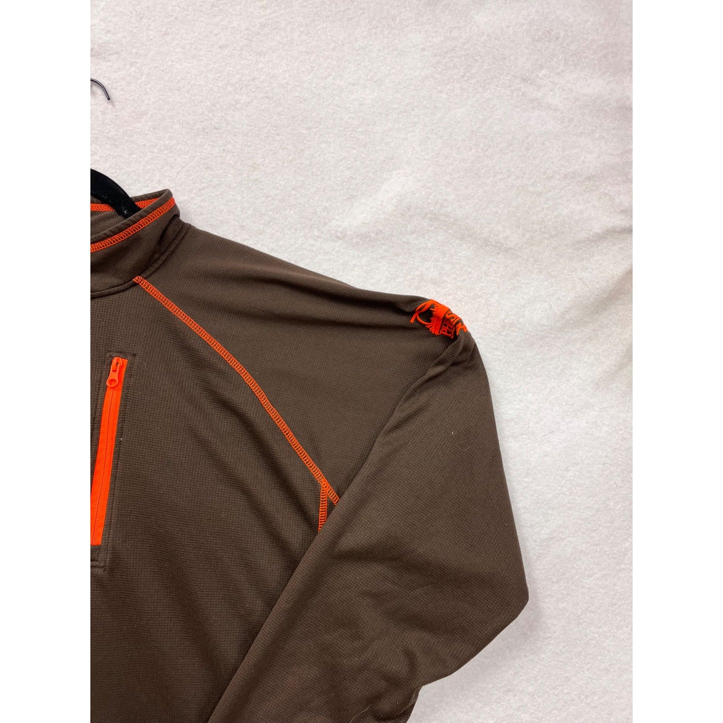 Pheasants Forever Mens 2XL Brown Hunting Pullover With Orange Accents #8109
