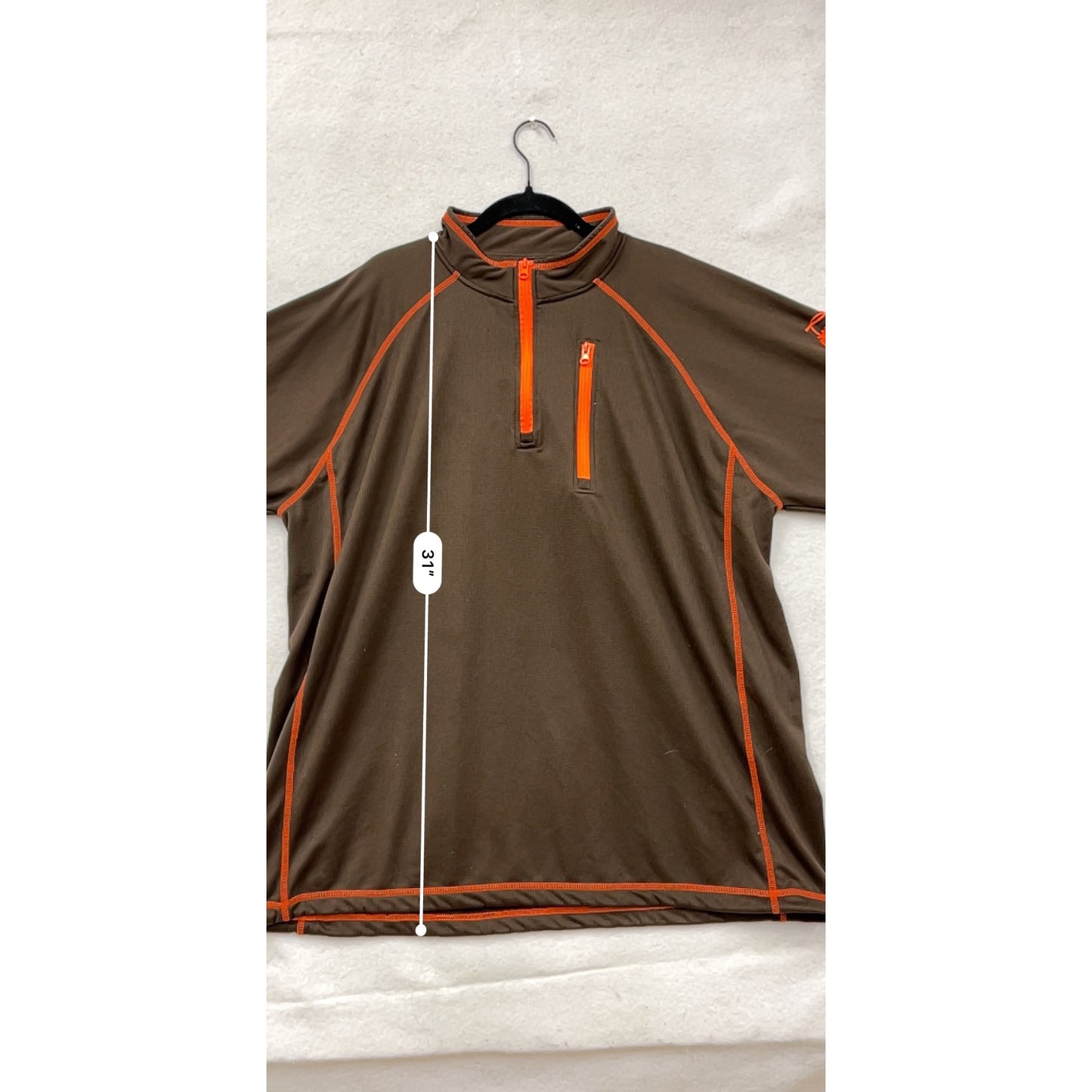 Pheasants Forever Mens 2XL Brown Hunting Pullover With Orange Accents #8109