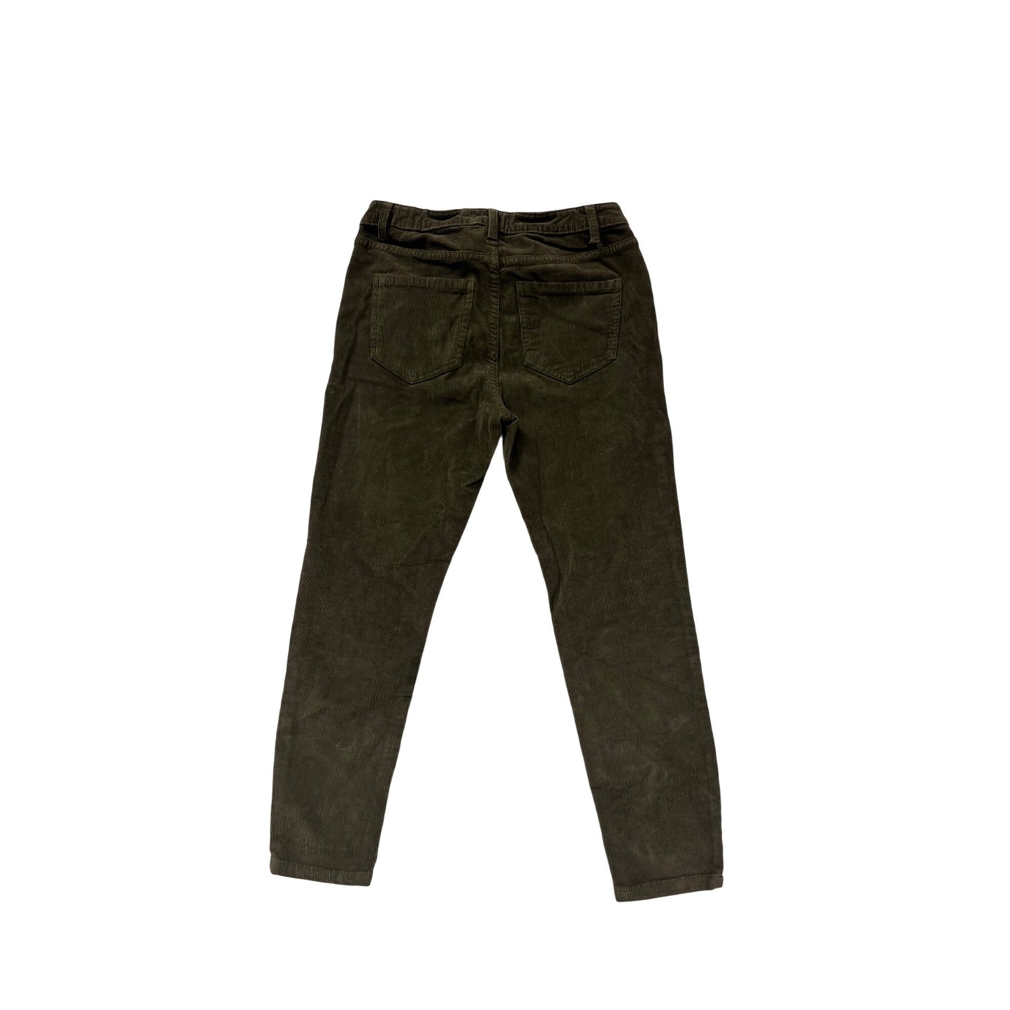Studio Blue Womens Olive Green Corduroy Pants Size 29 Cotton Blend Stretch Slim Fit #6856