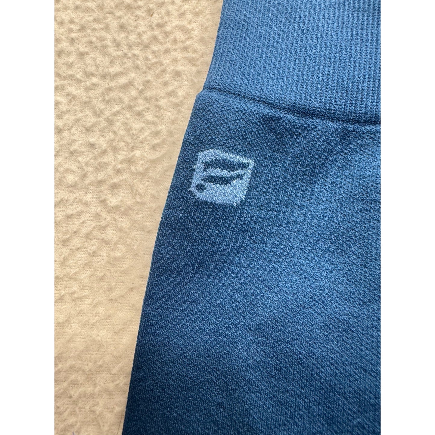 Fabletics Blue High-Waisted Leggings With Floral Lace Design #9185