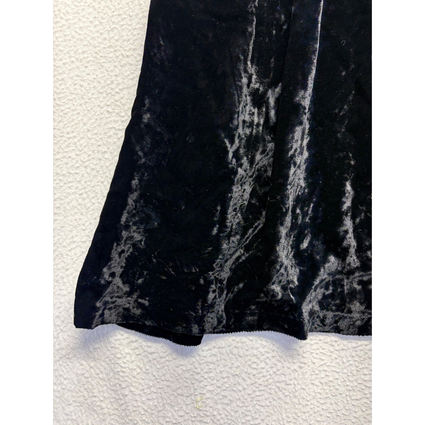 Vintage Talbots Black Crushed Velvet Maxi Skirt #7541