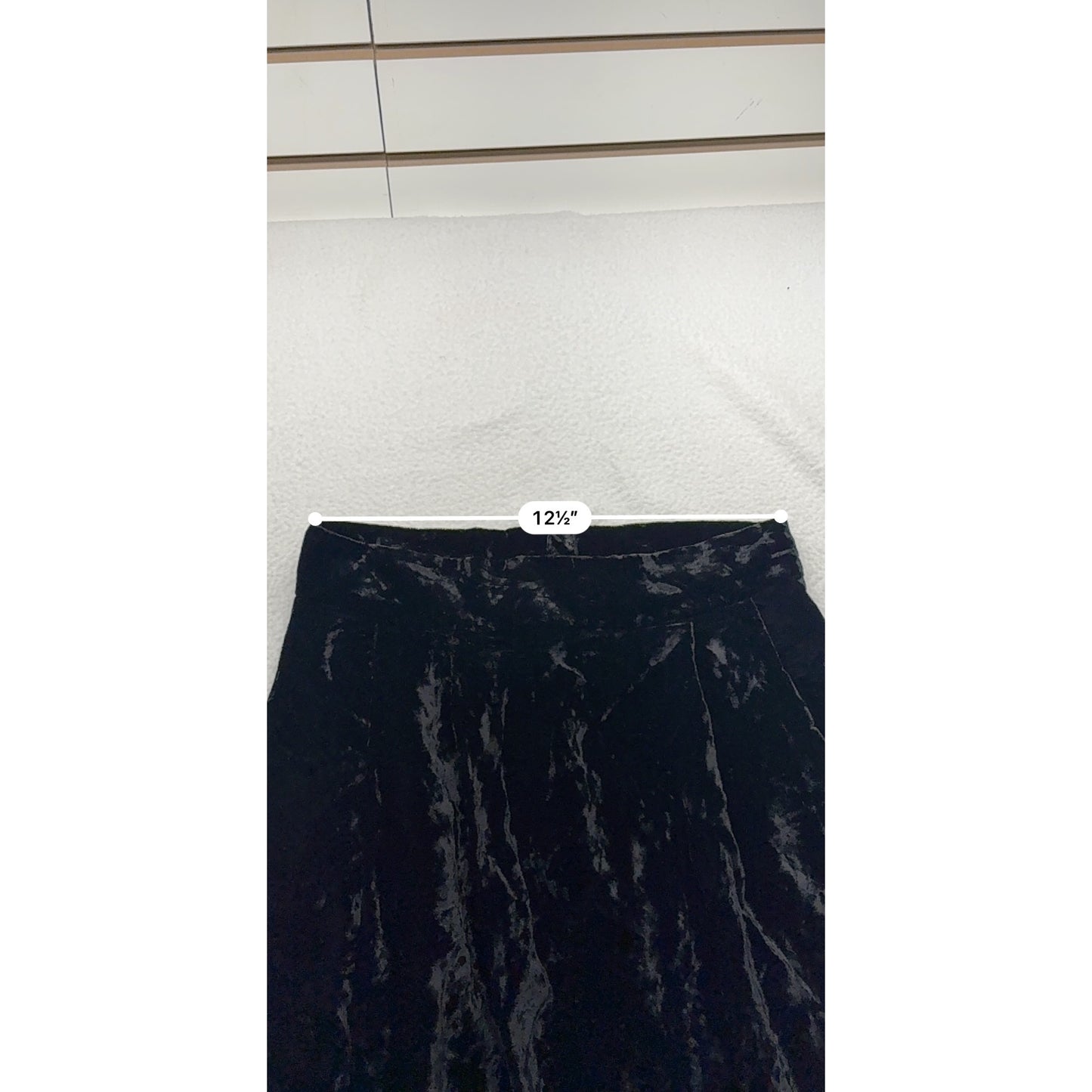 Vintage Talbots Black Crushed Velvet Maxi Skirt #7541