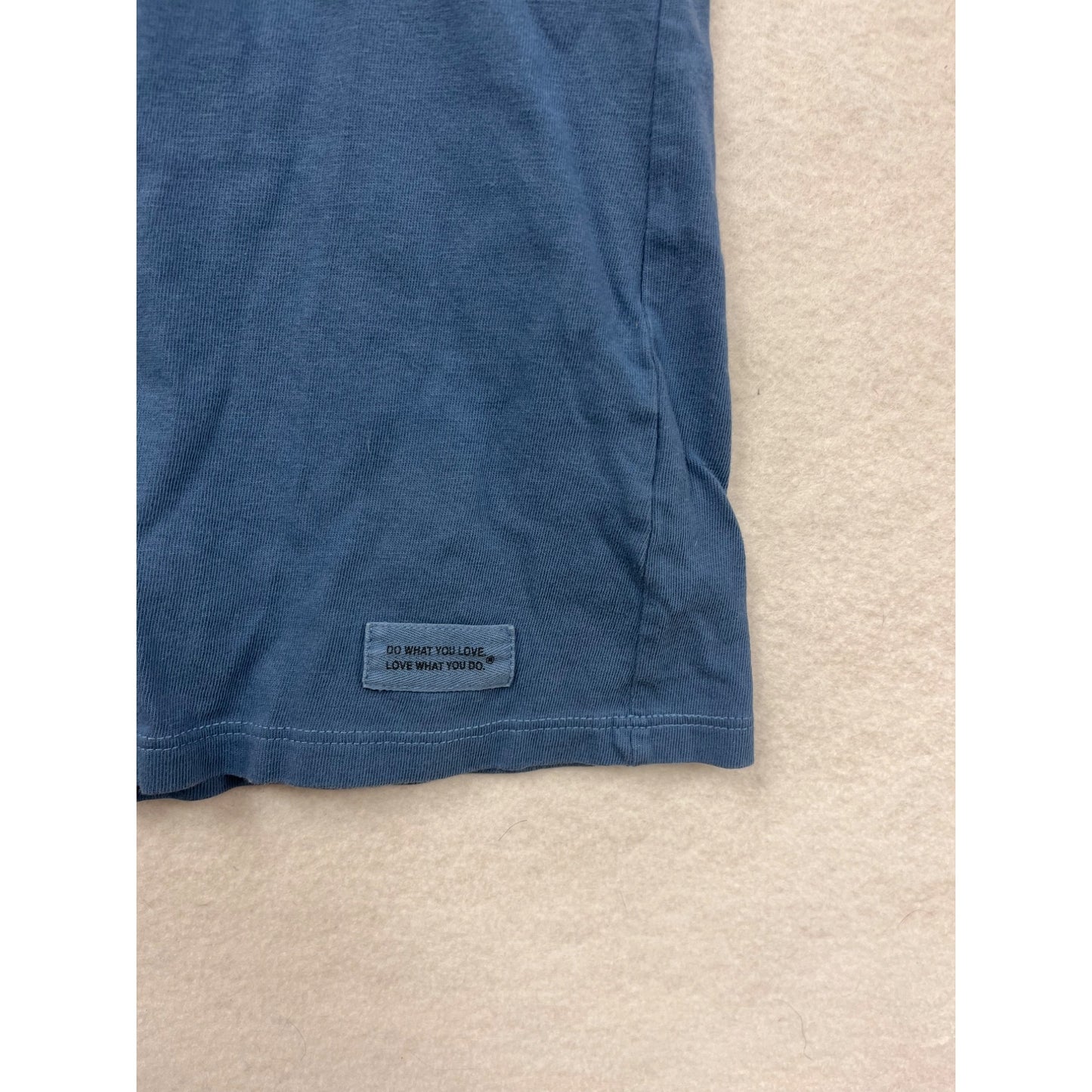 Life Is Good Womens Blue "Bummer Free Zone" Graphic T-Shirt L #6313