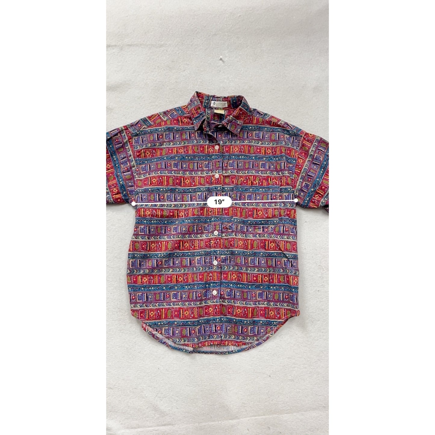 Vintage Columbia Small Short-Sleeve Button-Up Shirt #8854