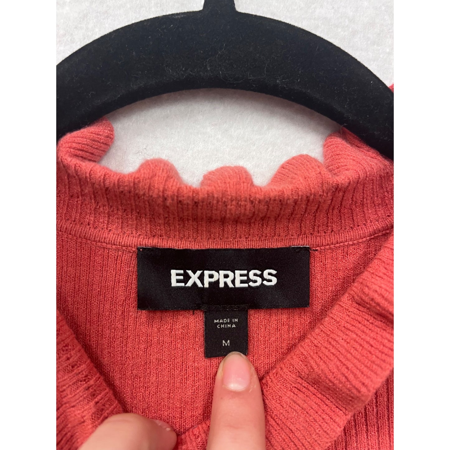 Sleeveless Red Peplum Sweater Top With Ruffle Mock Neck #6627