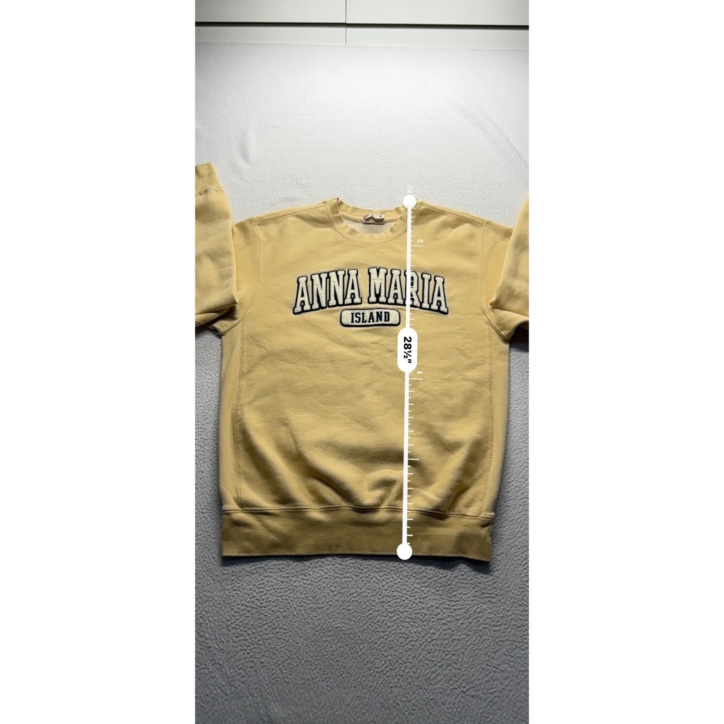 Anna Maria Island Yellow Sweatshirt Pro-Weave S 80% Cotton 20% Polyester #7812