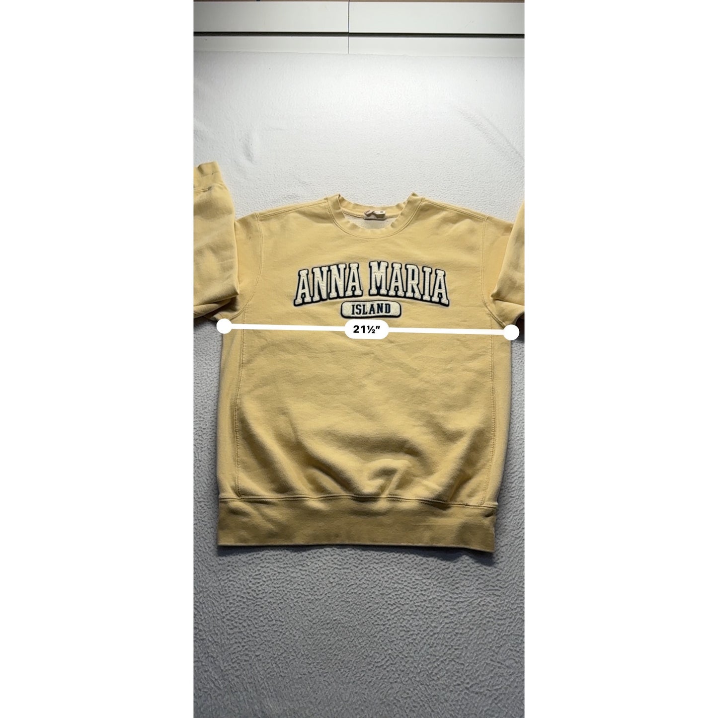 Anna Maria Island Yellow Sweatshirt Pro-Weave S 80% Cotton 20% Polyester #7812