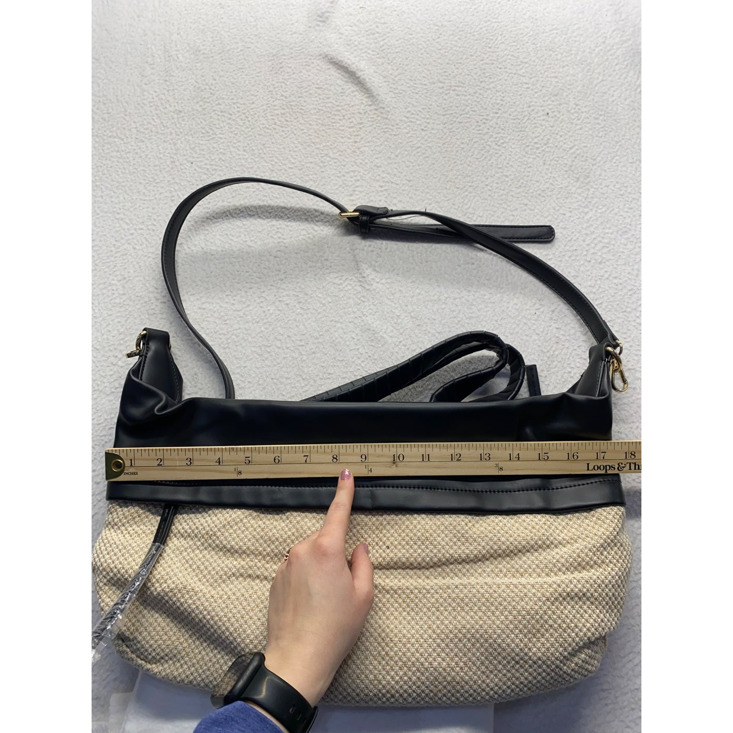 Black & Beige Moda Luxe Shoulder Bag #5961