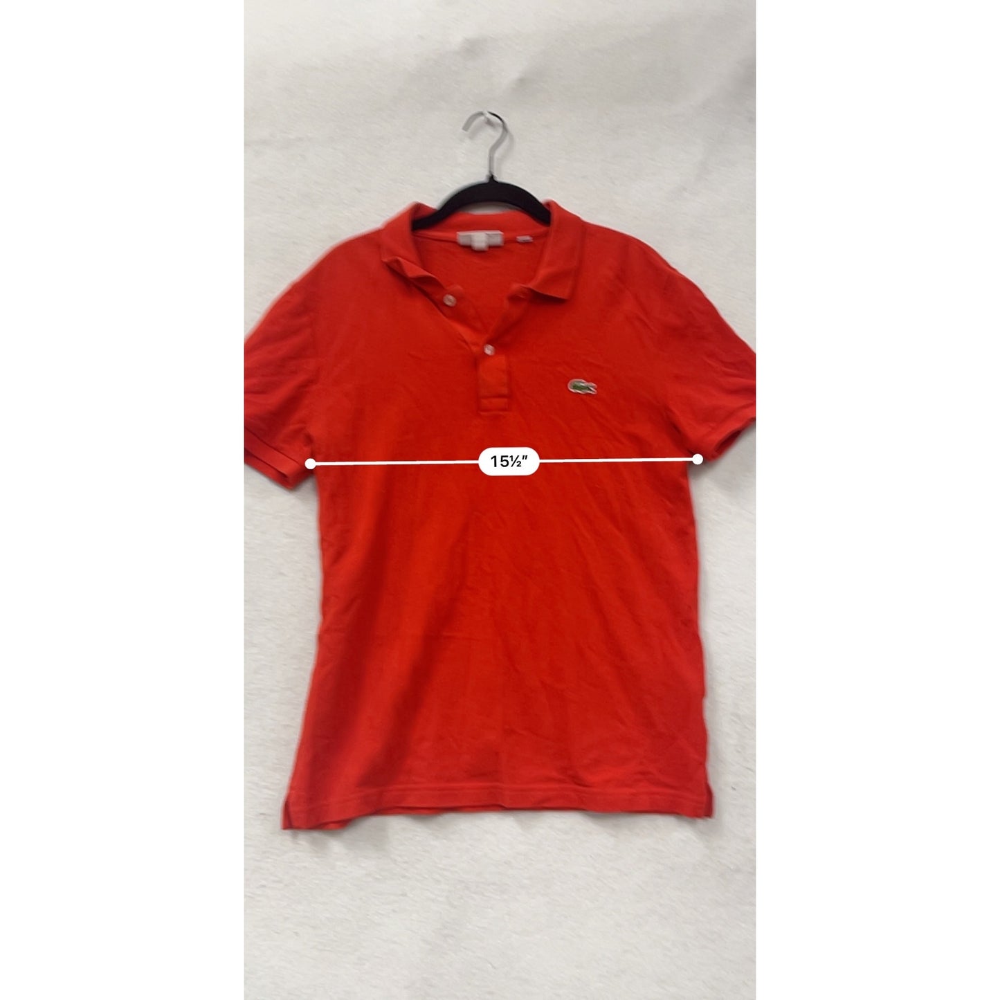Lacoste Slim Fit Red Cotton Polo Shirt Size M #8621