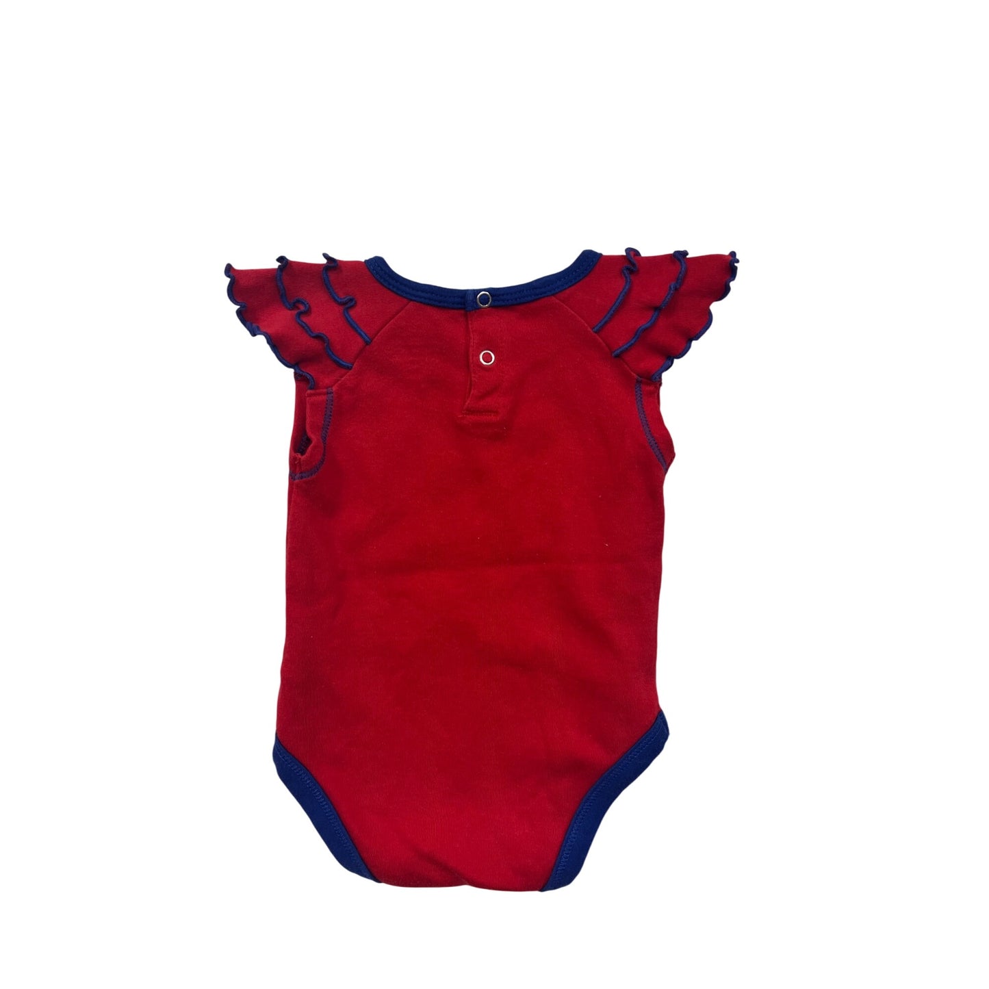 Chicago Cubs Baby Bodysuit 0/3M with Red & Blue Flutter Sleeve #6506