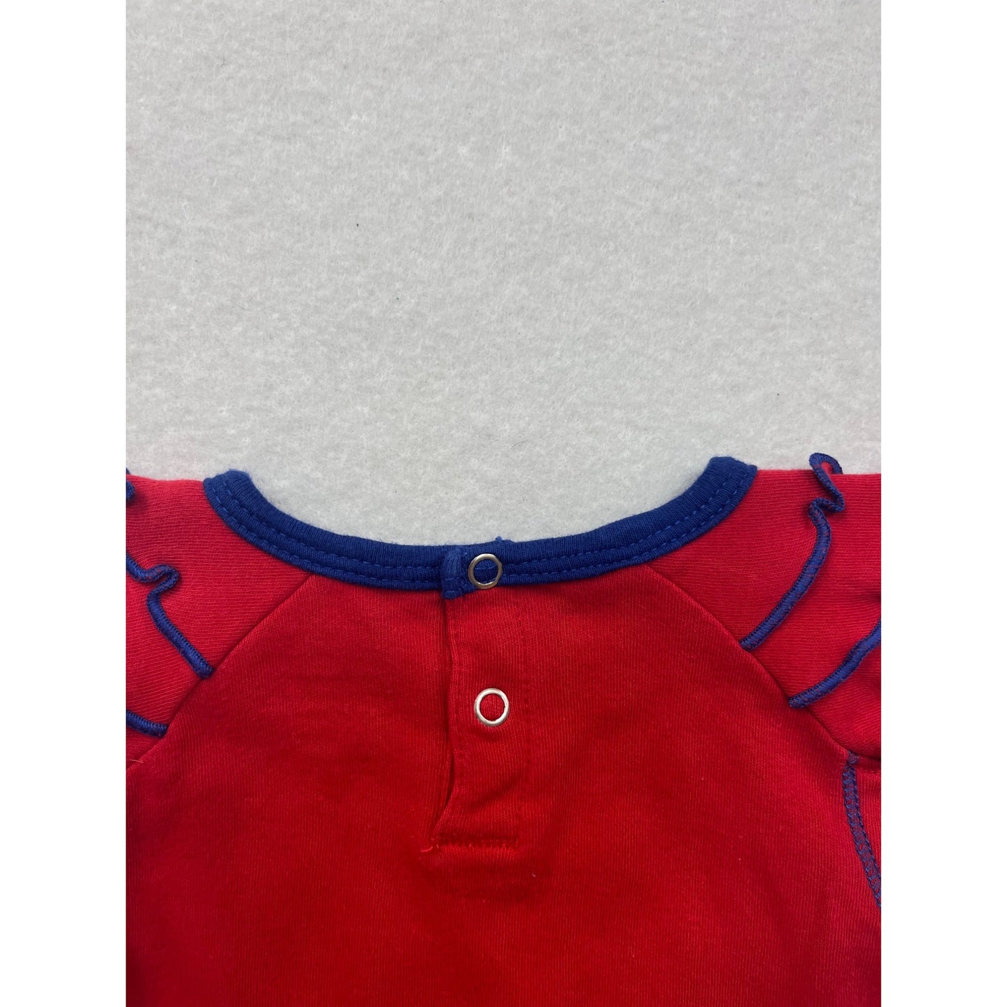 Chicago Cubs Baby Bodysuit 0/3M with Red & Blue Flutter Sleeve #6506