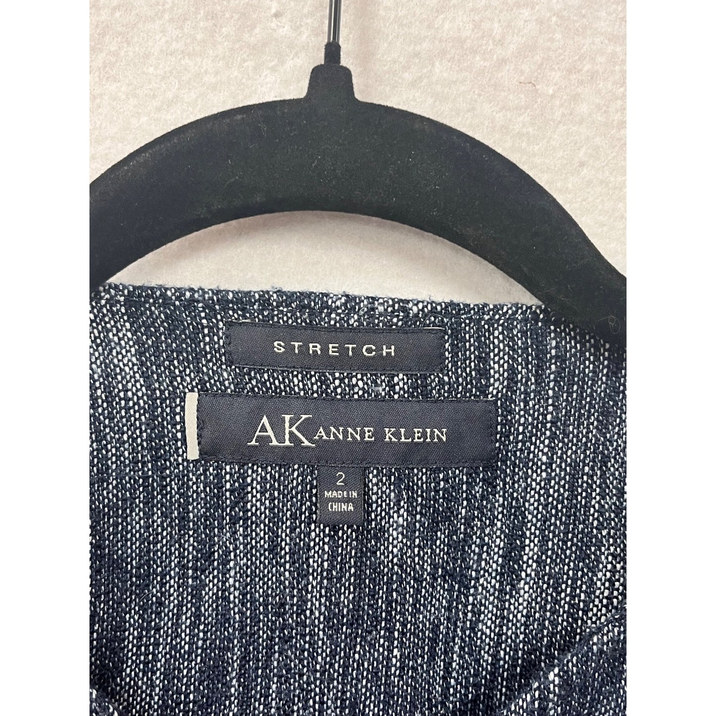 Anne Klein Womens Size 2 Stretch Blazer With Zipper Front #6682