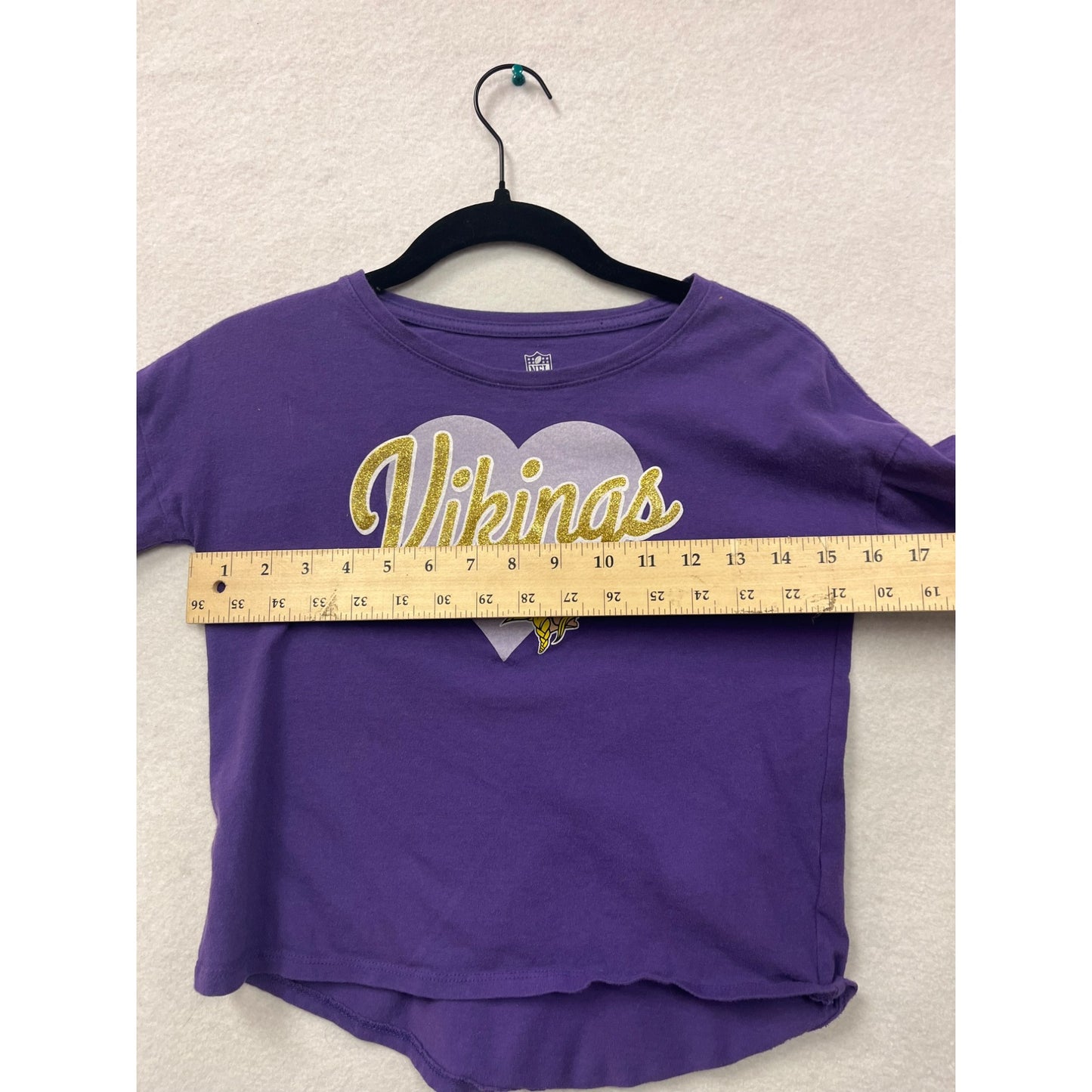 NFL Team Apparel Minnesota Vikings Girls Medium Long Sleeve Shirt#6281
