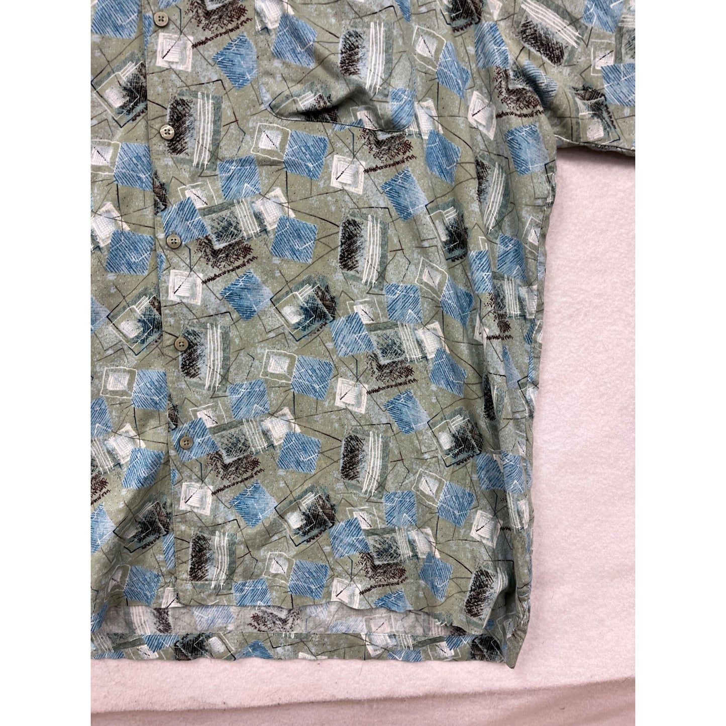 Mens 2XL J. Ferrar Short-Sleeve Button-Up Shirt #8119