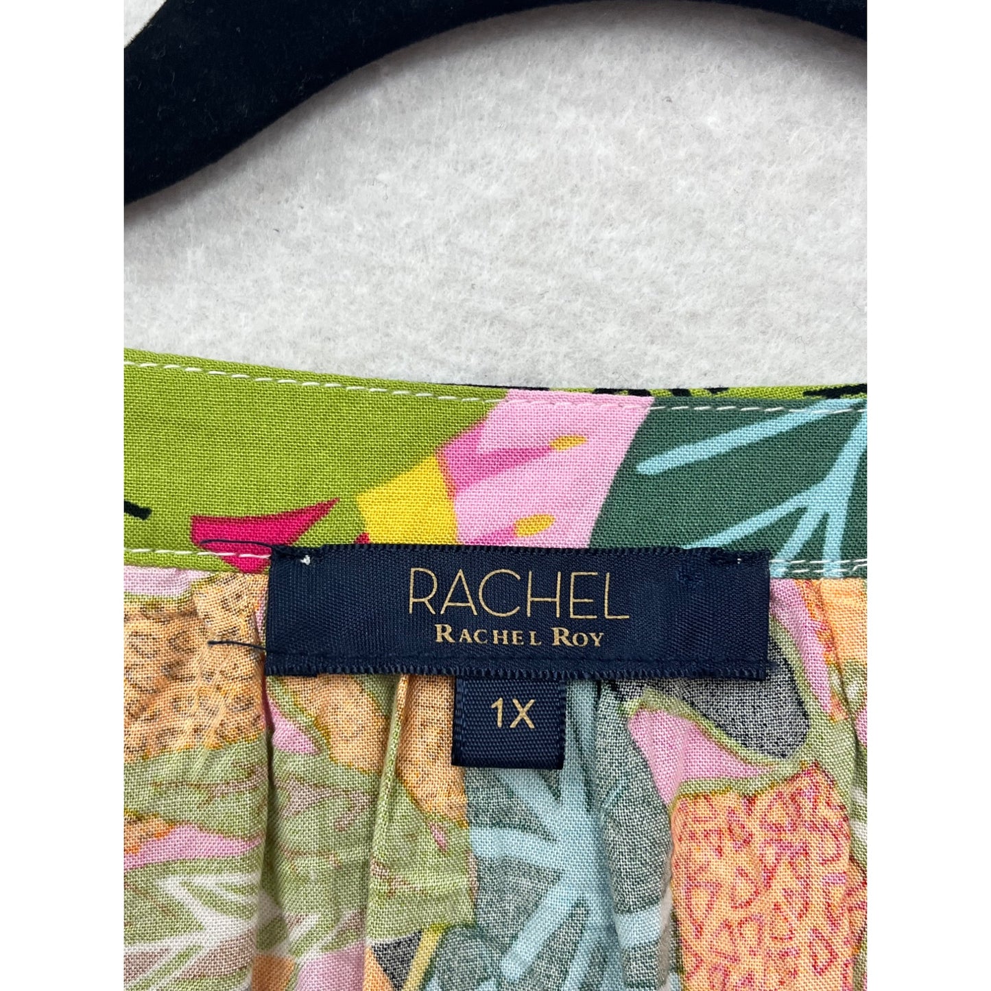 Rachel Rachel Roy Womens 1X Tropical Print Sleeveless Blouse #8277
