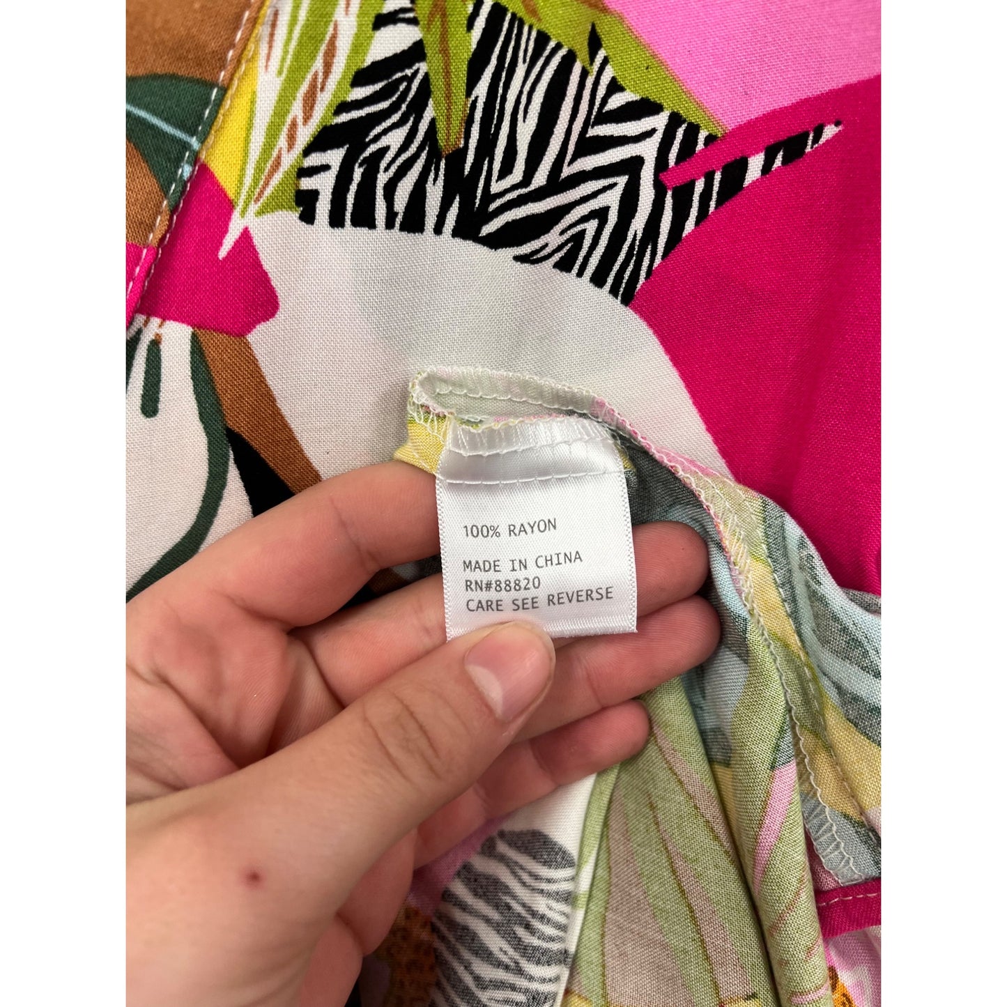 Rachel Rachel Roy Womens 1X Tropical Print Sleeveless Blouse #8277