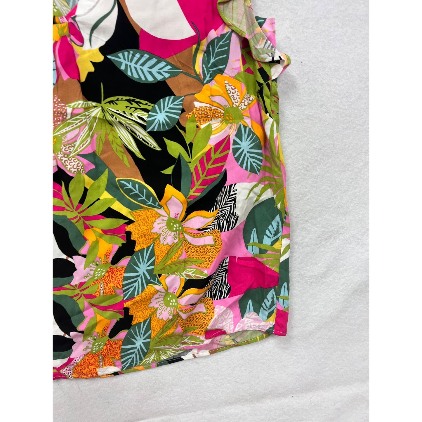 Rachel Rachel Roy Womens 1X Tropical Print Sleeveless Blouse #8277