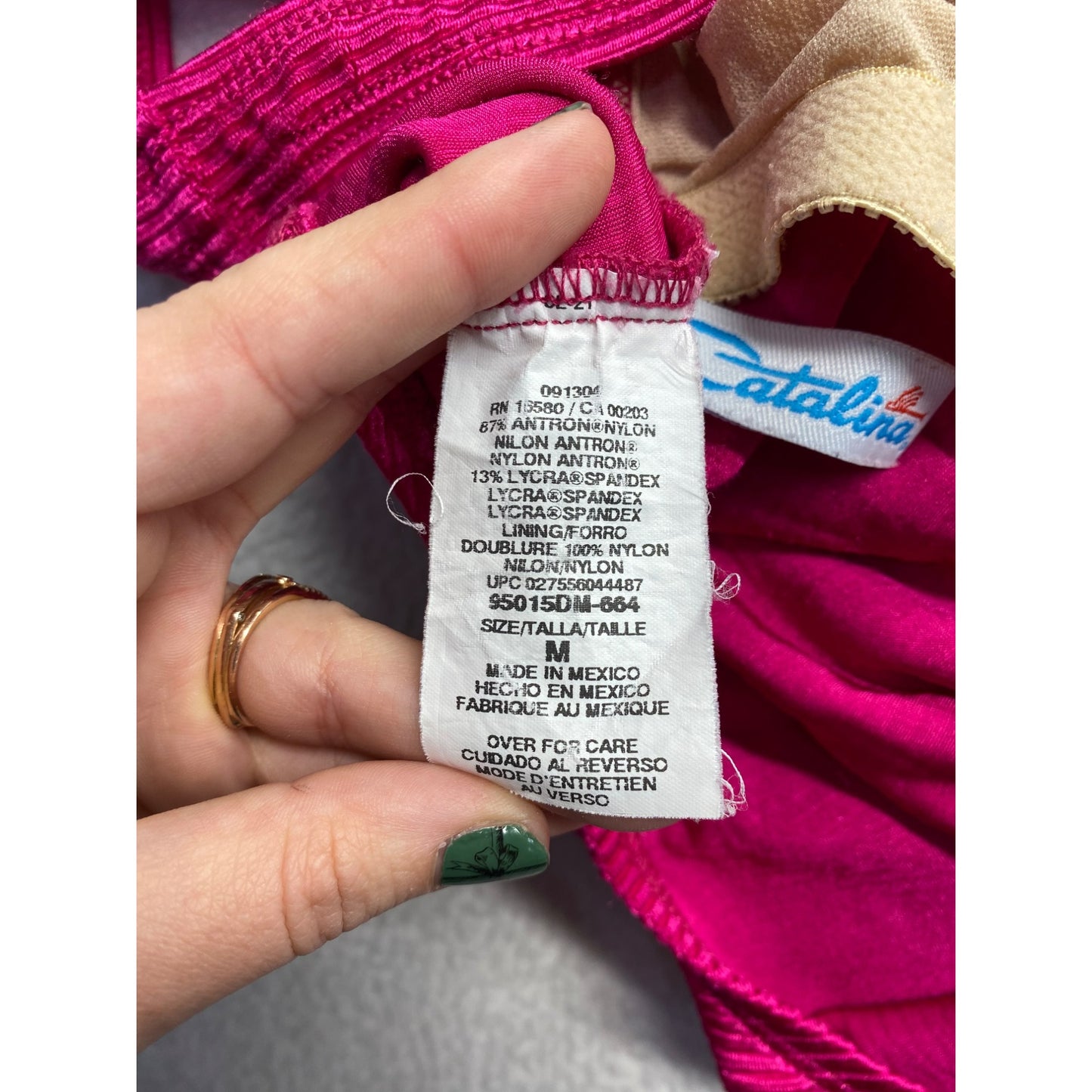 Vintage Catalina Barbie pink one-piece bikini #5575
