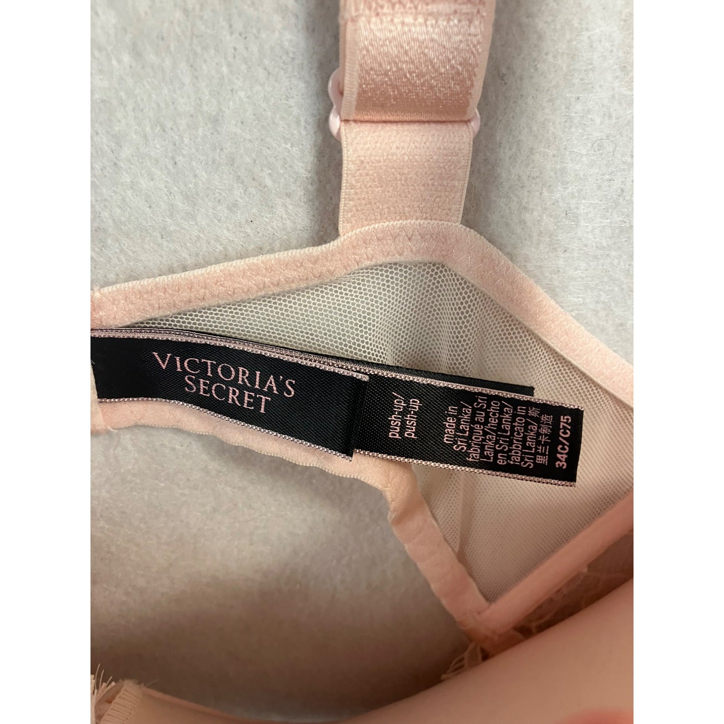 Pink Victoria Secret Push Up Bra #2354