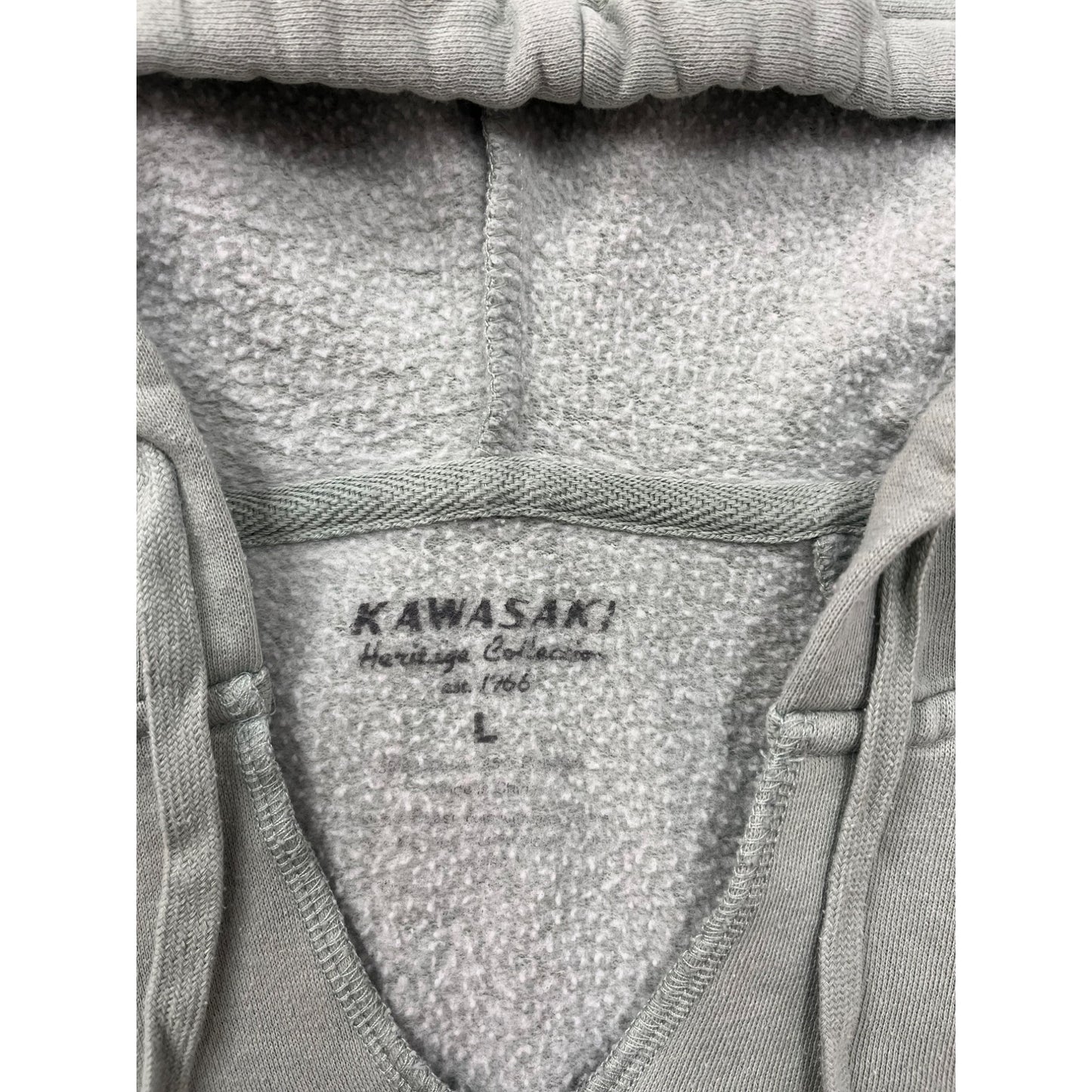 Kawasaki Womens Sage Green Hoodie Sweatshirt #6243
