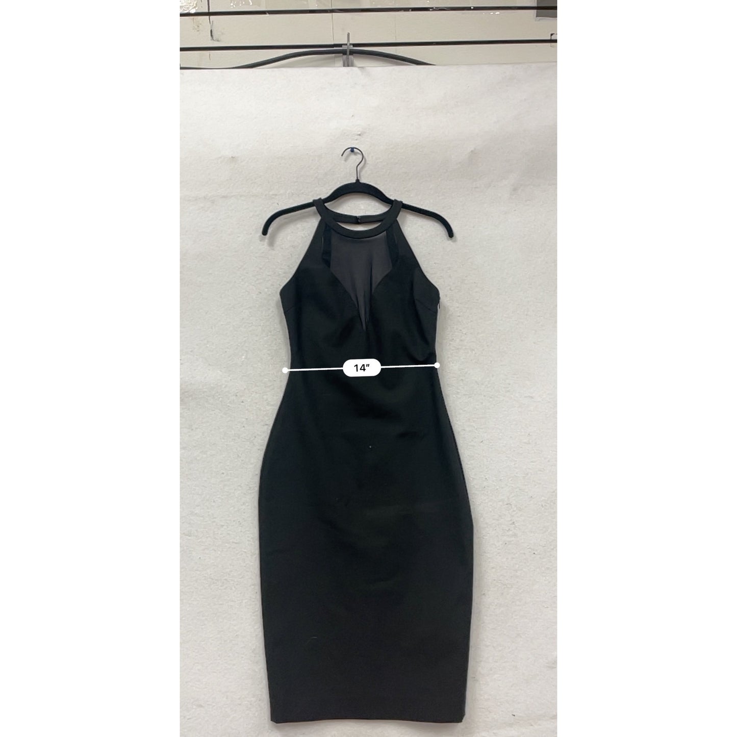 Elizabeth & James Black Halter Midi Dress Size 4 #773A