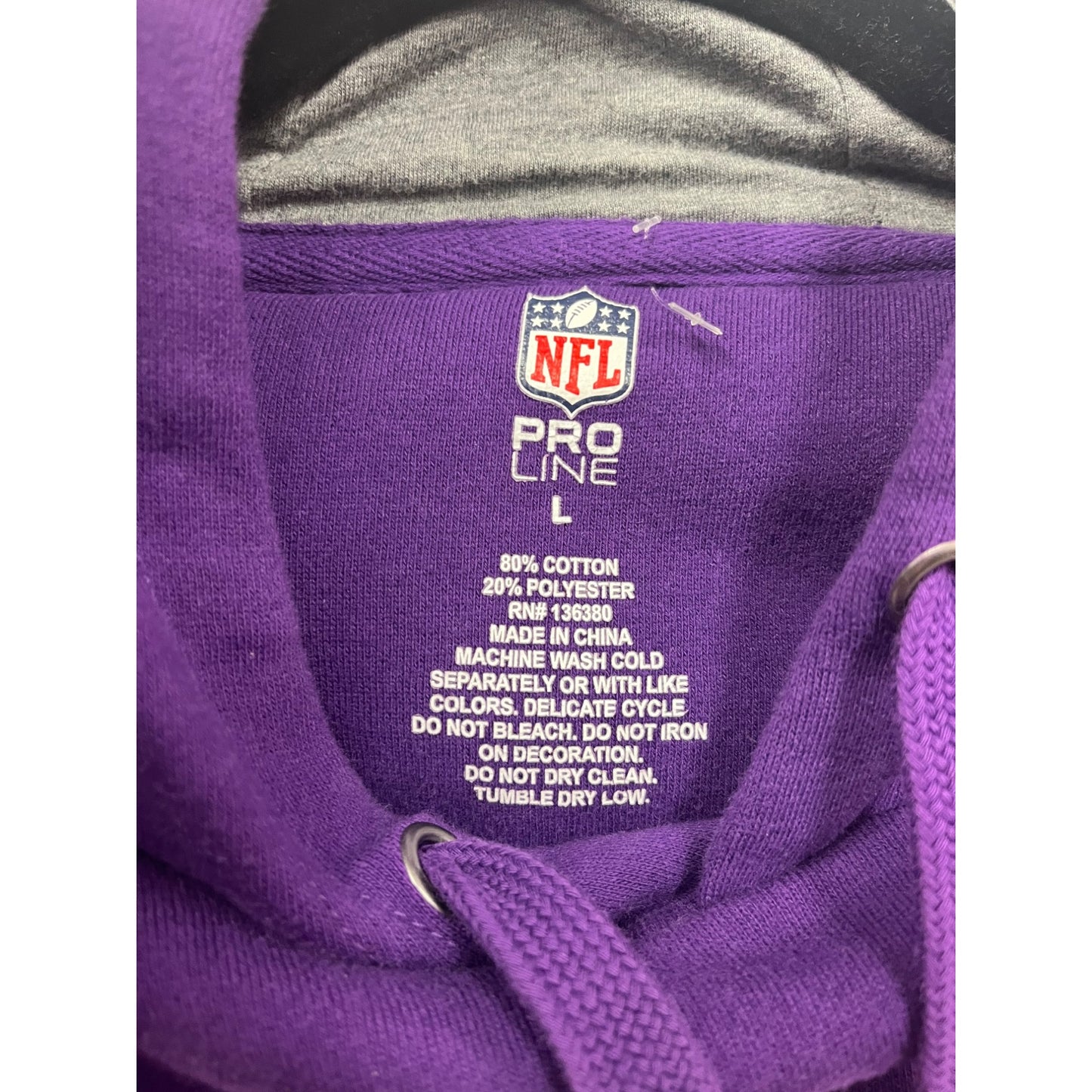 NFL Pro Line Minnesota Vikings Large Unisex Hoodie #6282