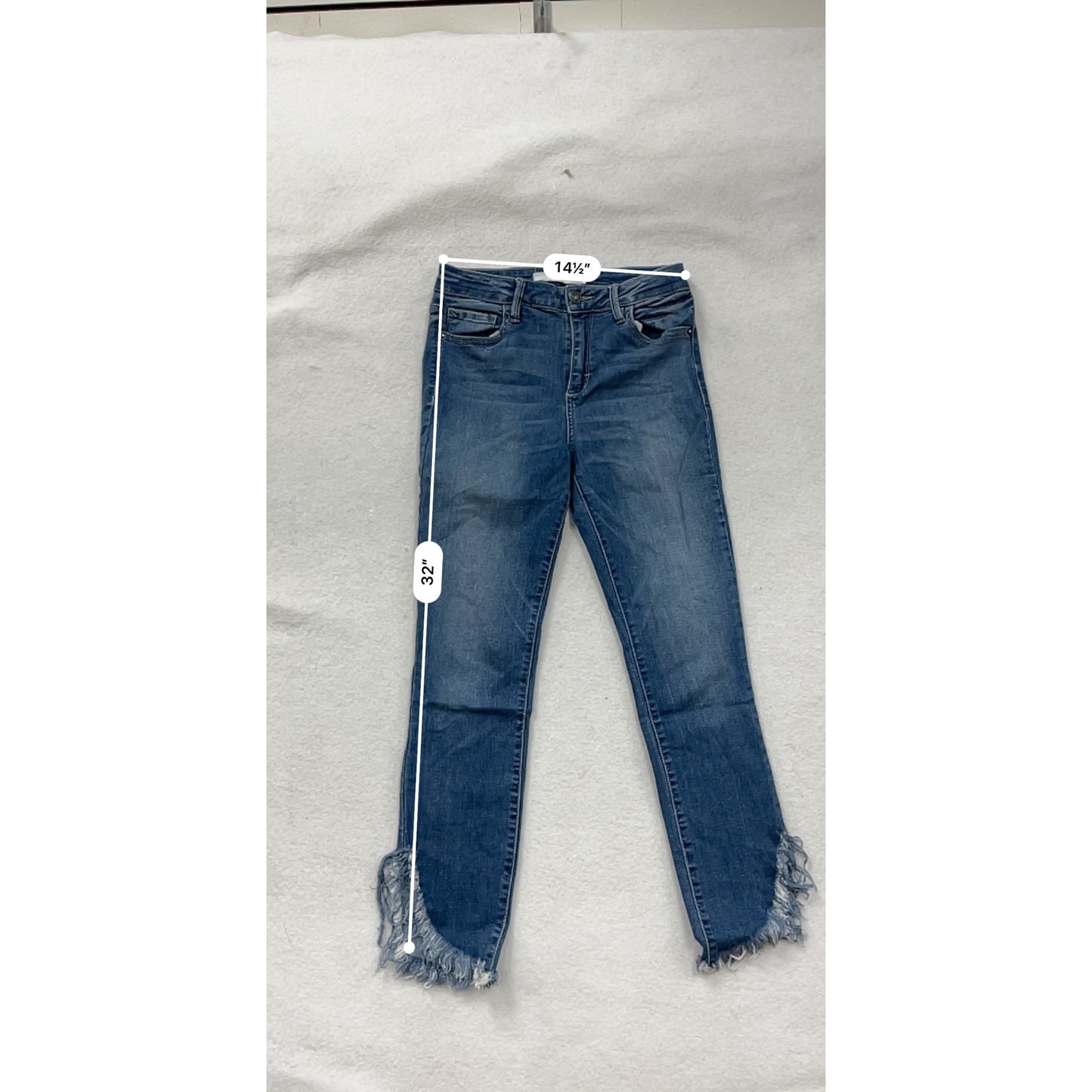 Hidden Womens Frayed Hem Blue Denim Jeans Size 27 (US 4) #6752