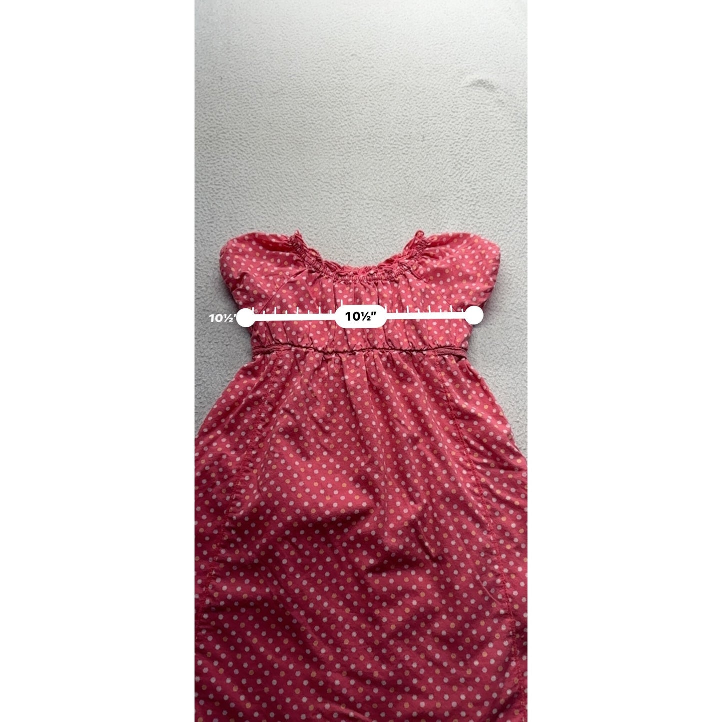 Old Navy Girls Pink Polka Dot Dress With Pockets Size 5T 100% Cotton #325B