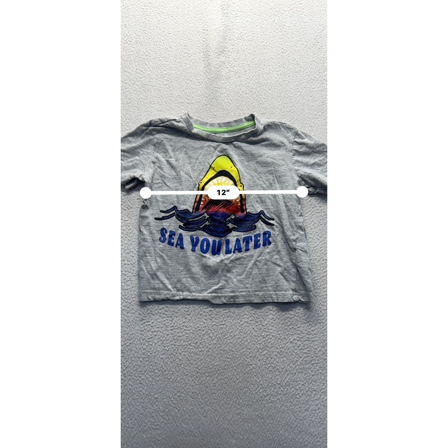 Sea You Later Shark Graphic Gray T-Shirt By ADTN Made In Bangladesh Cotton #9362