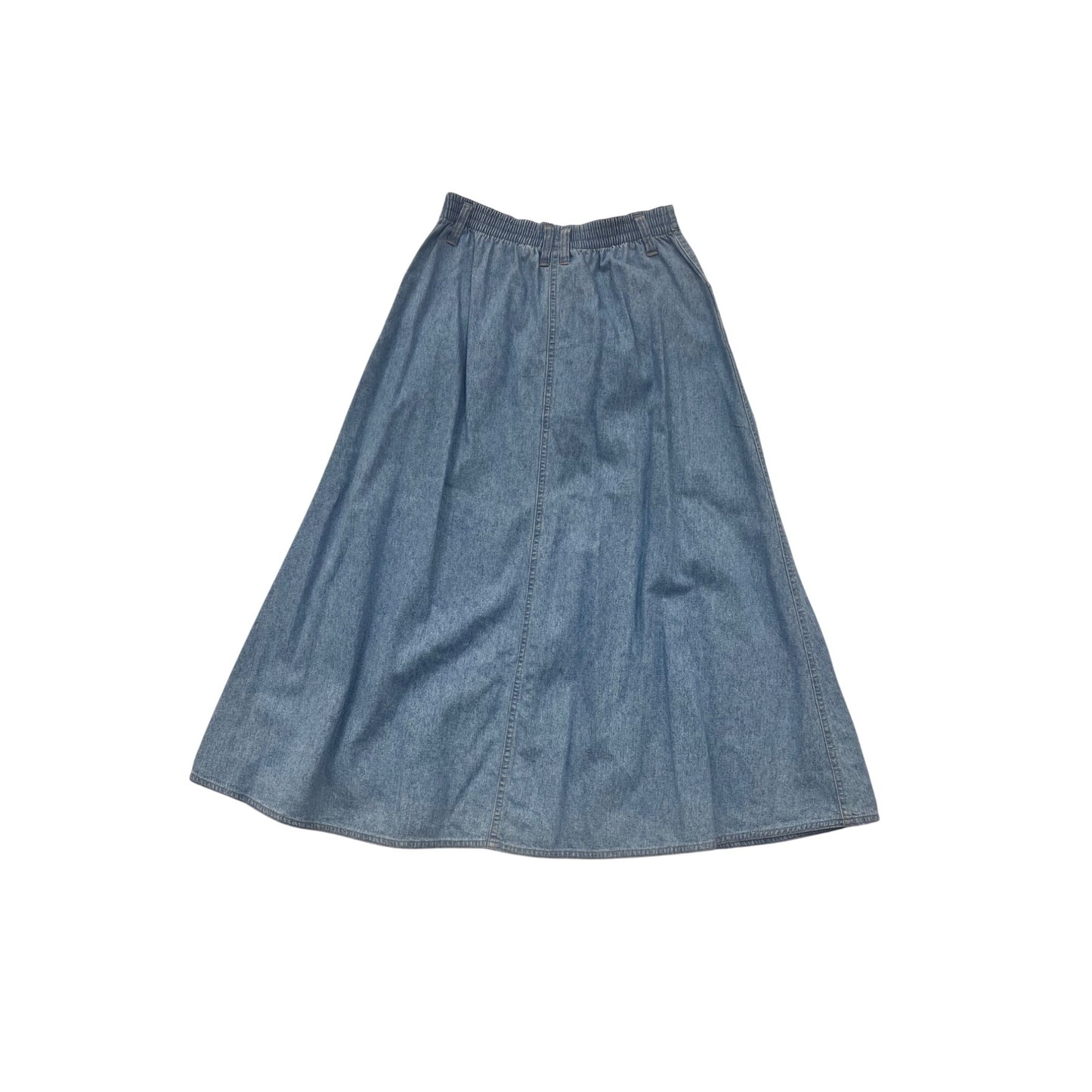 Columbia Womens Blue Denim A-Line Mid-Calf Skirt Size M #8341