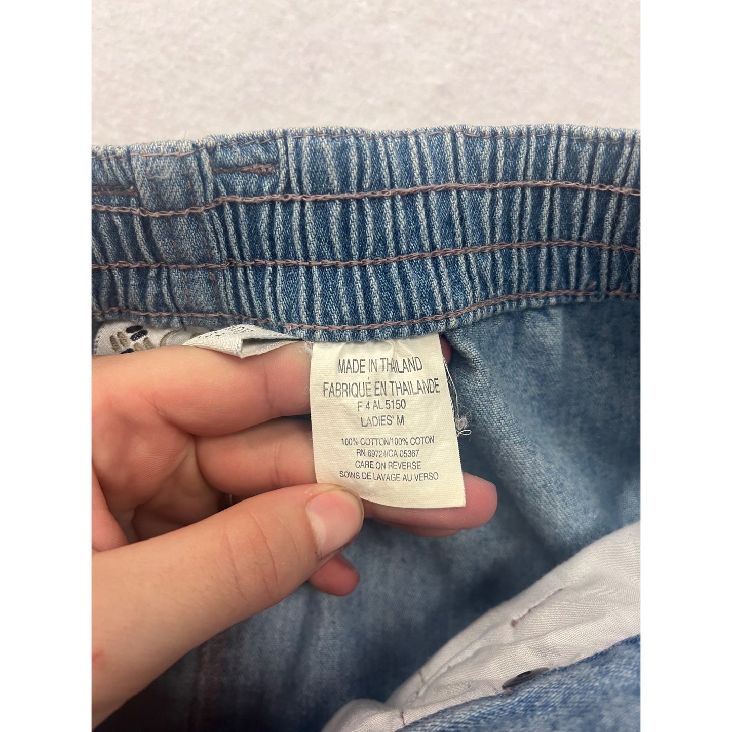 Columbia Womens Blue Denim A-Line Mid-Calf Skirt Size M #8341