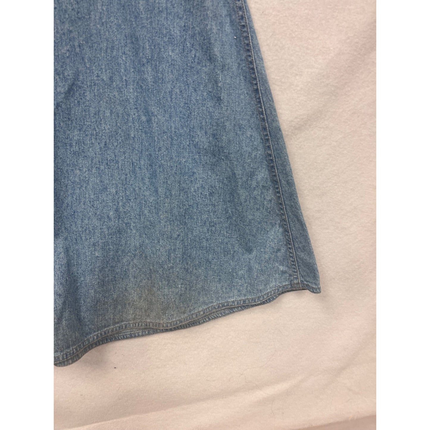 Columbia Womens Blue Denim A-Line Mid-Calf Skirt Size M #8341