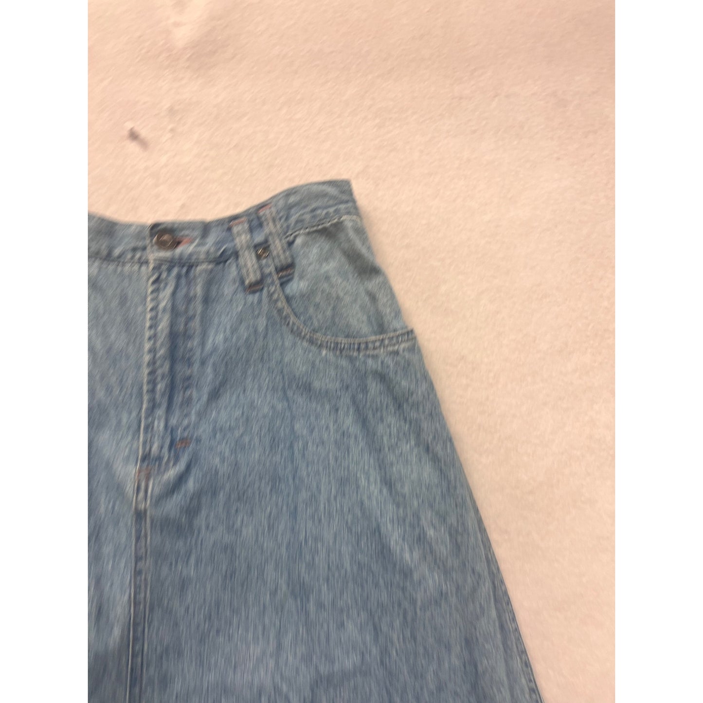 Columbia Womens Blue Denim A-Line Mid-Calf Skirt Size M #8341