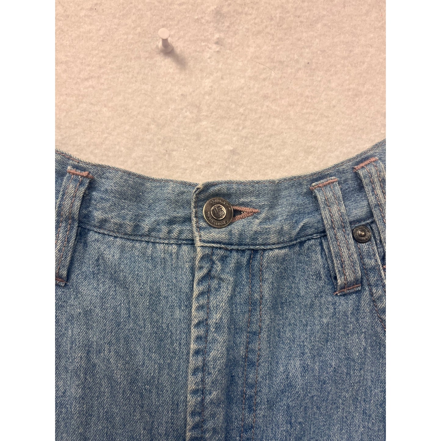 Columbia Womens Blue Denim A-Line Mid-Calf Skirt Size M #8341