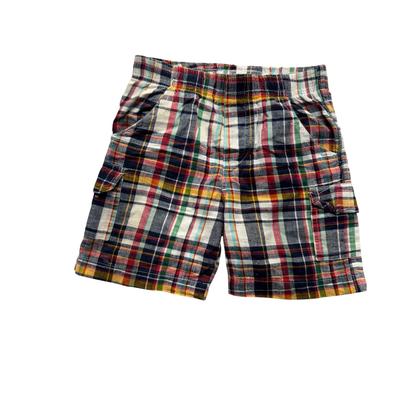 Plaid Cargo Shorts 9M Planet Cotton 100% Made In India #9190