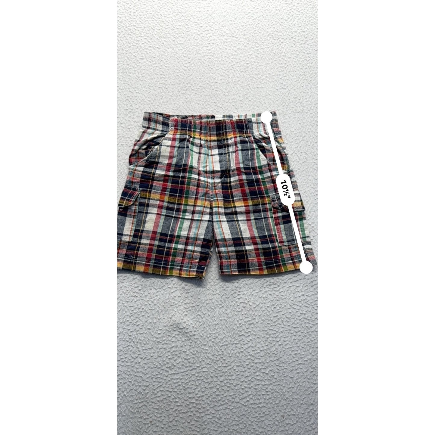 Plaid Cargo Shorts 9M Planet Cotton 100% Made In India #9190