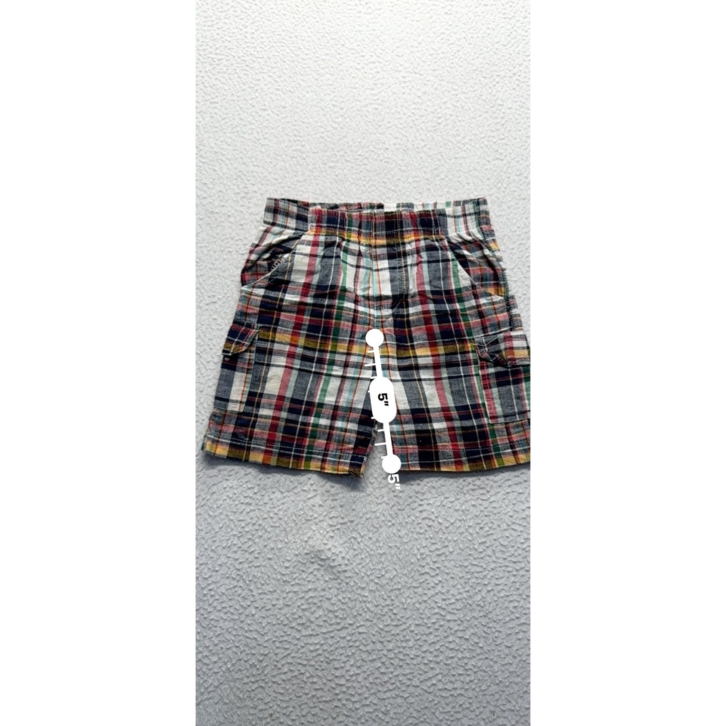 Plaid Cargo Shorts 9M Planet Cotton 100% Made In India #9190