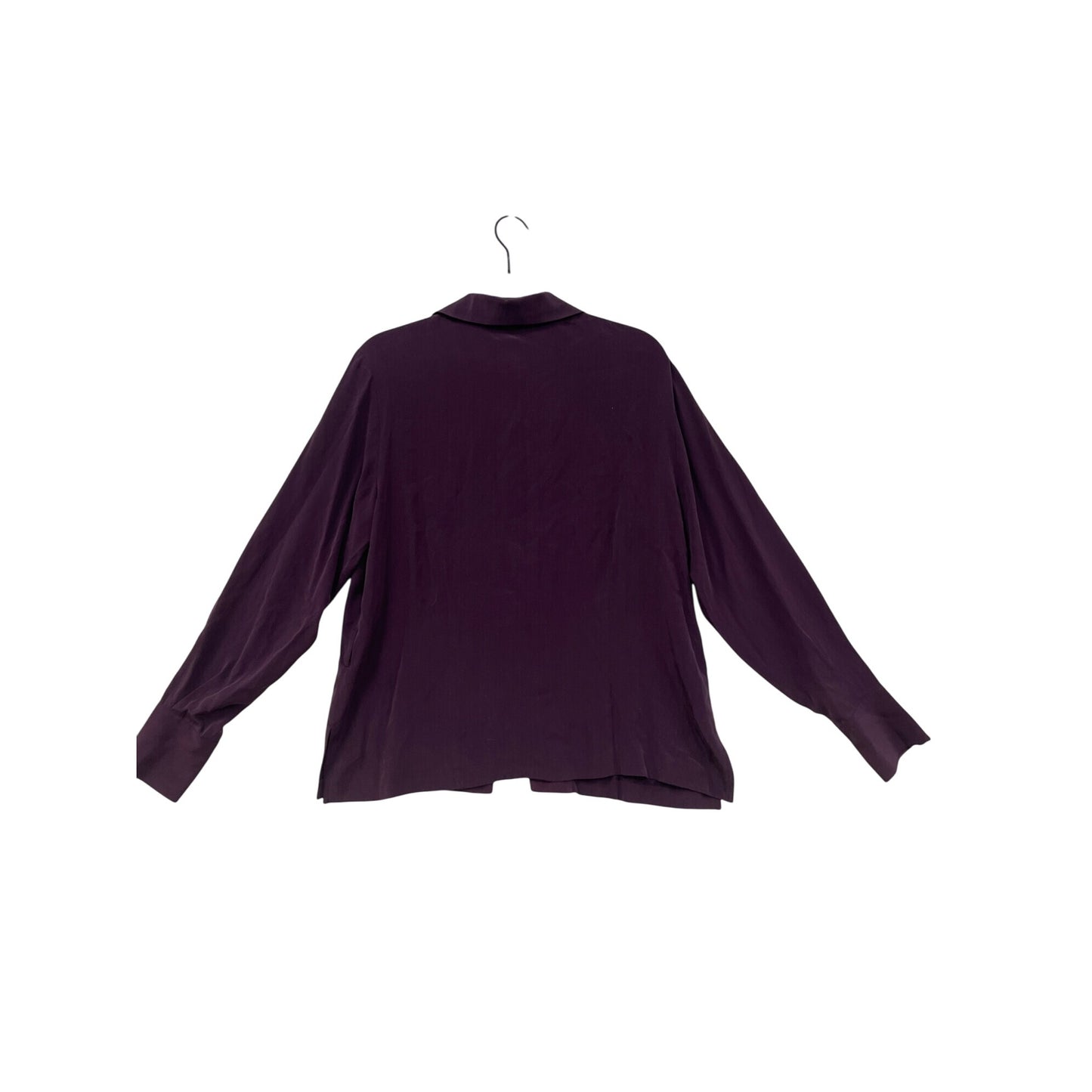Women’s Jacqueline Ferrar Purple Silk Button-Up Blouse #6042
