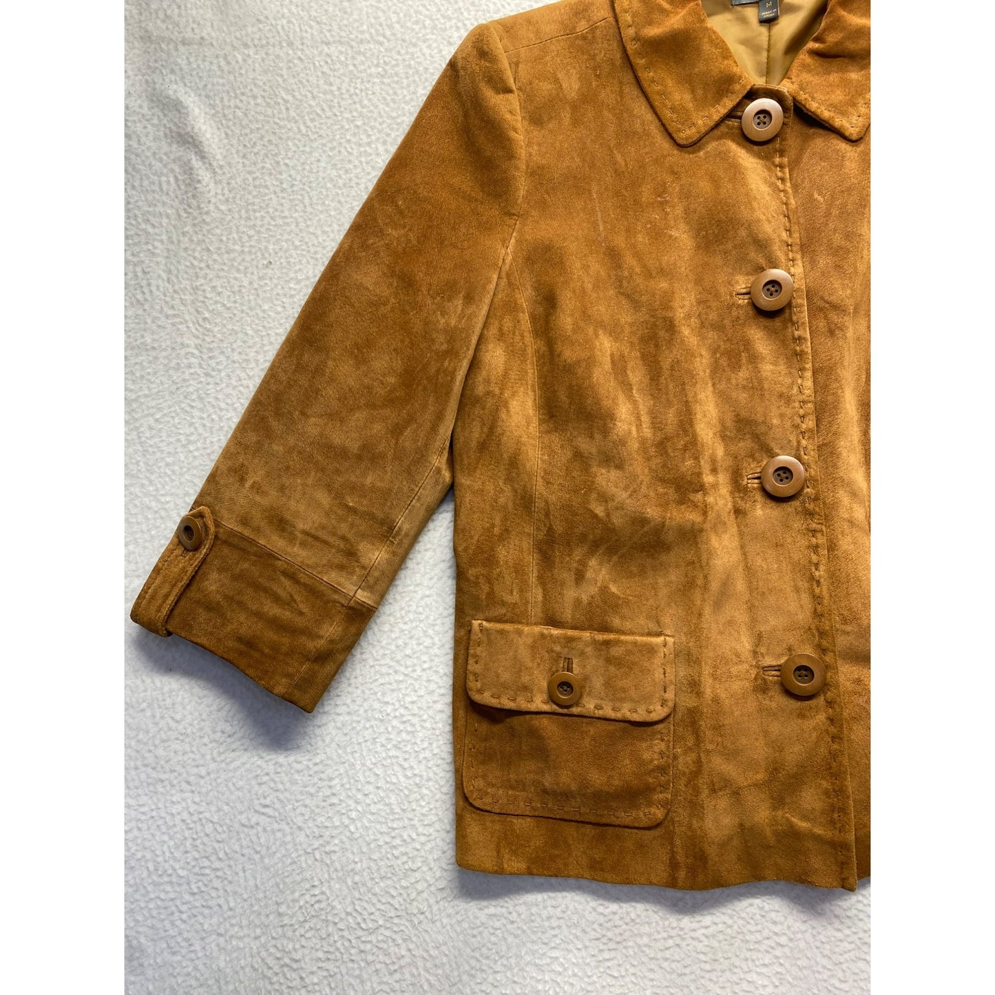Amber Sun Womens M Brown Leather Jacket #7015