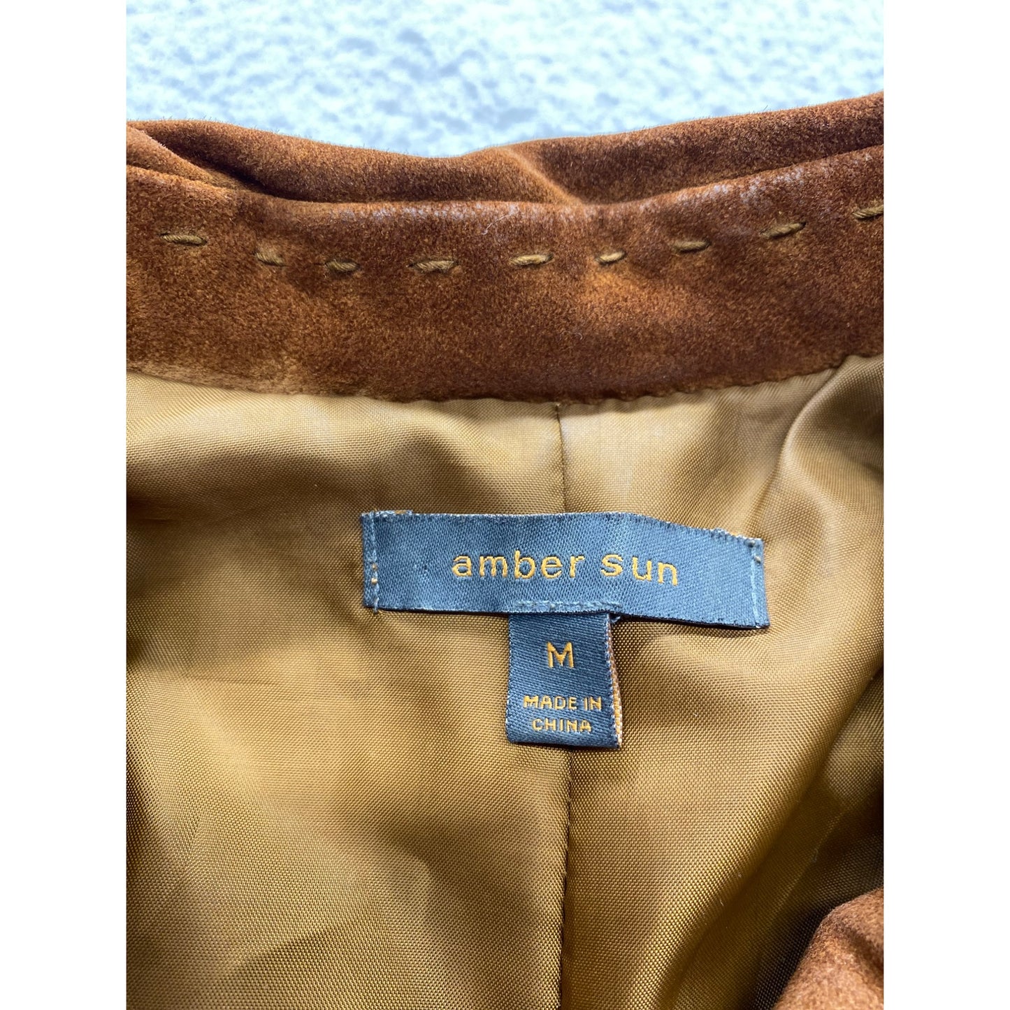 Amber Sun Womens M Brown Leather Jacket #7015