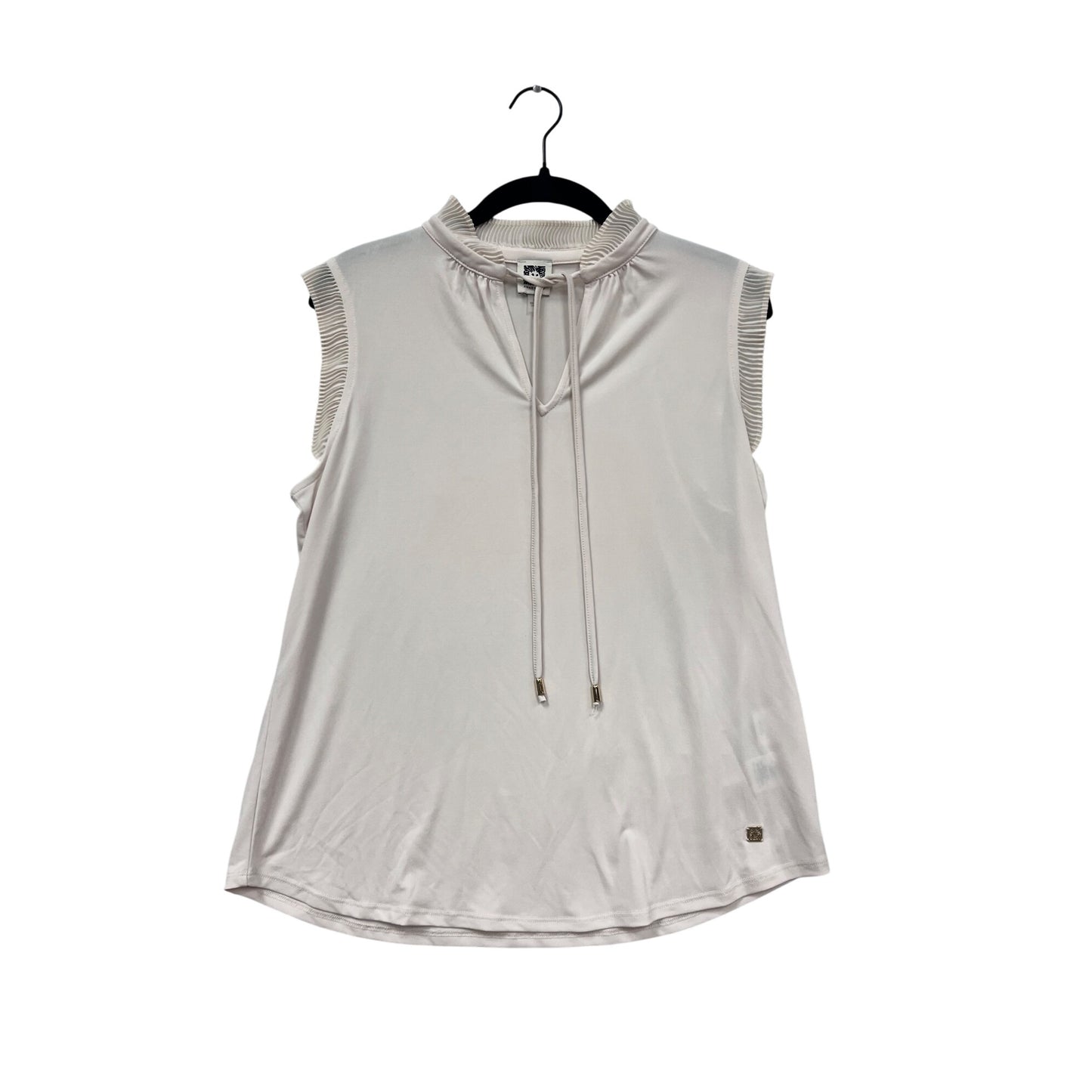 Anne Klein Womens Sleeveless Ivory Top Size S #277A