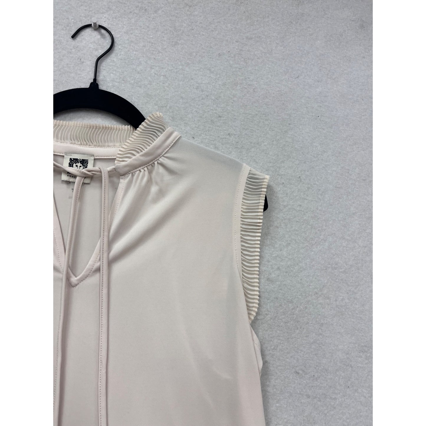 Anne Klein Womens Sleeveless Ivory Top Size S #277A