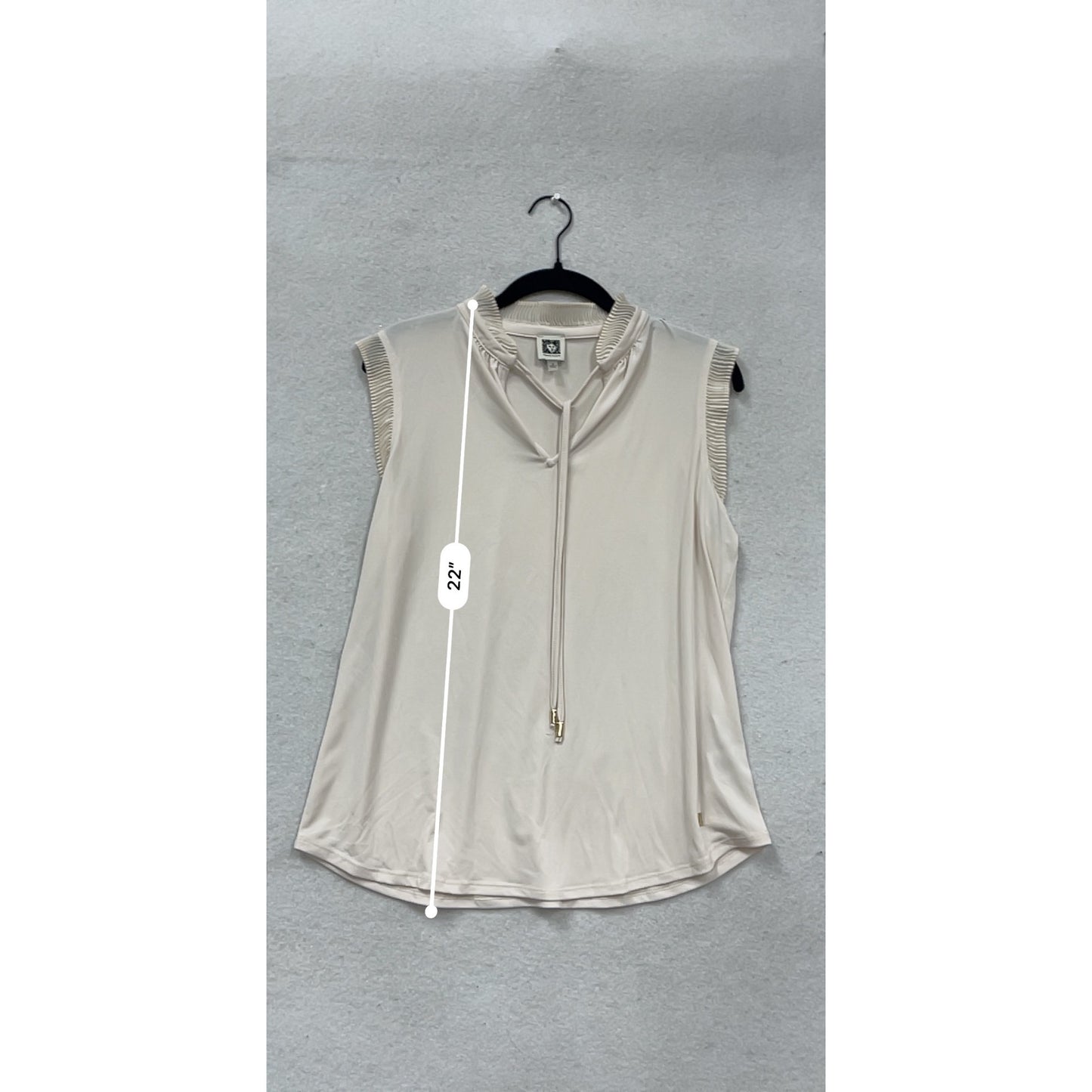 Anne Klein Womens Sleeveless Ivory Top Size S #277A