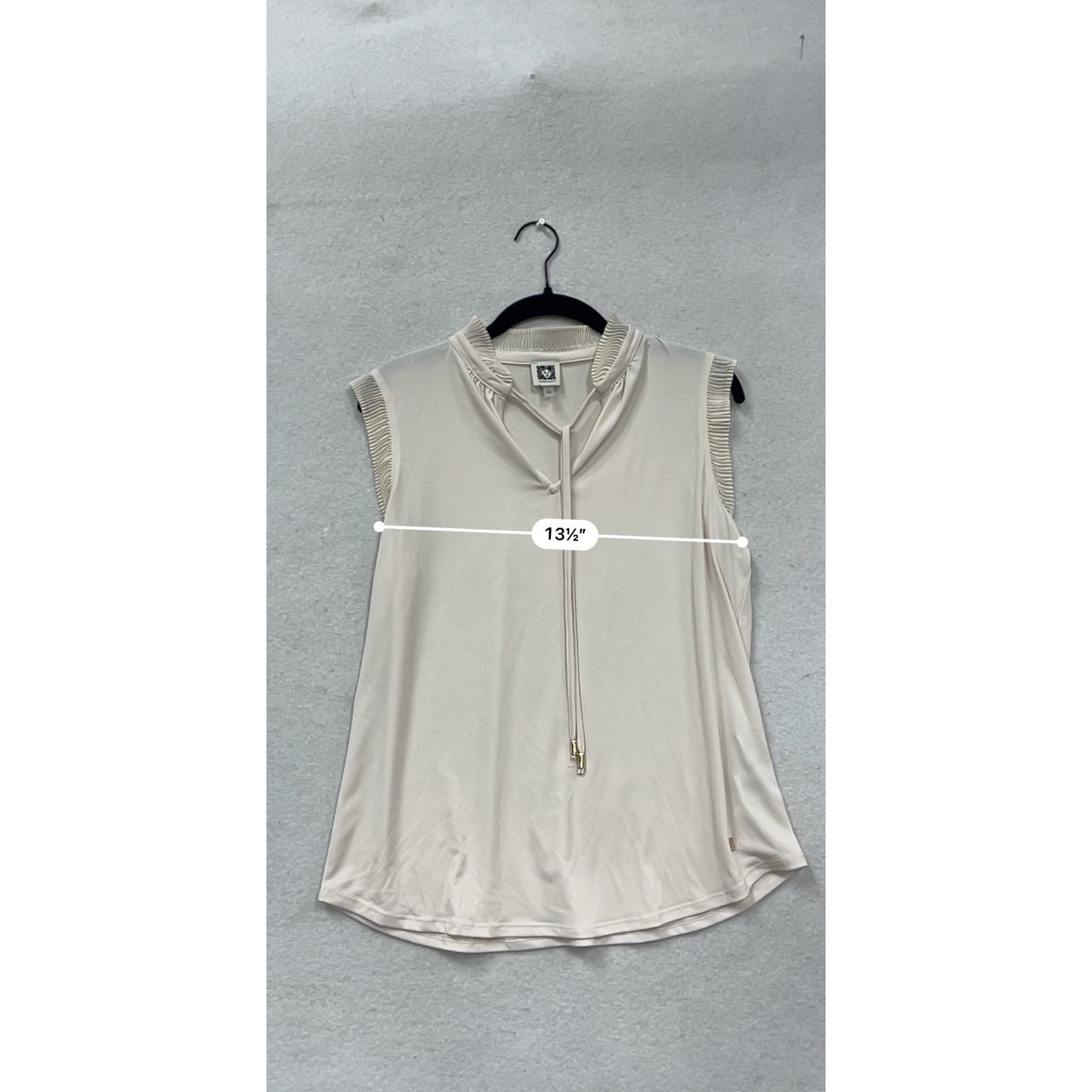 Anne Klein Womens Sleeveless Ivory Top Size S #277A