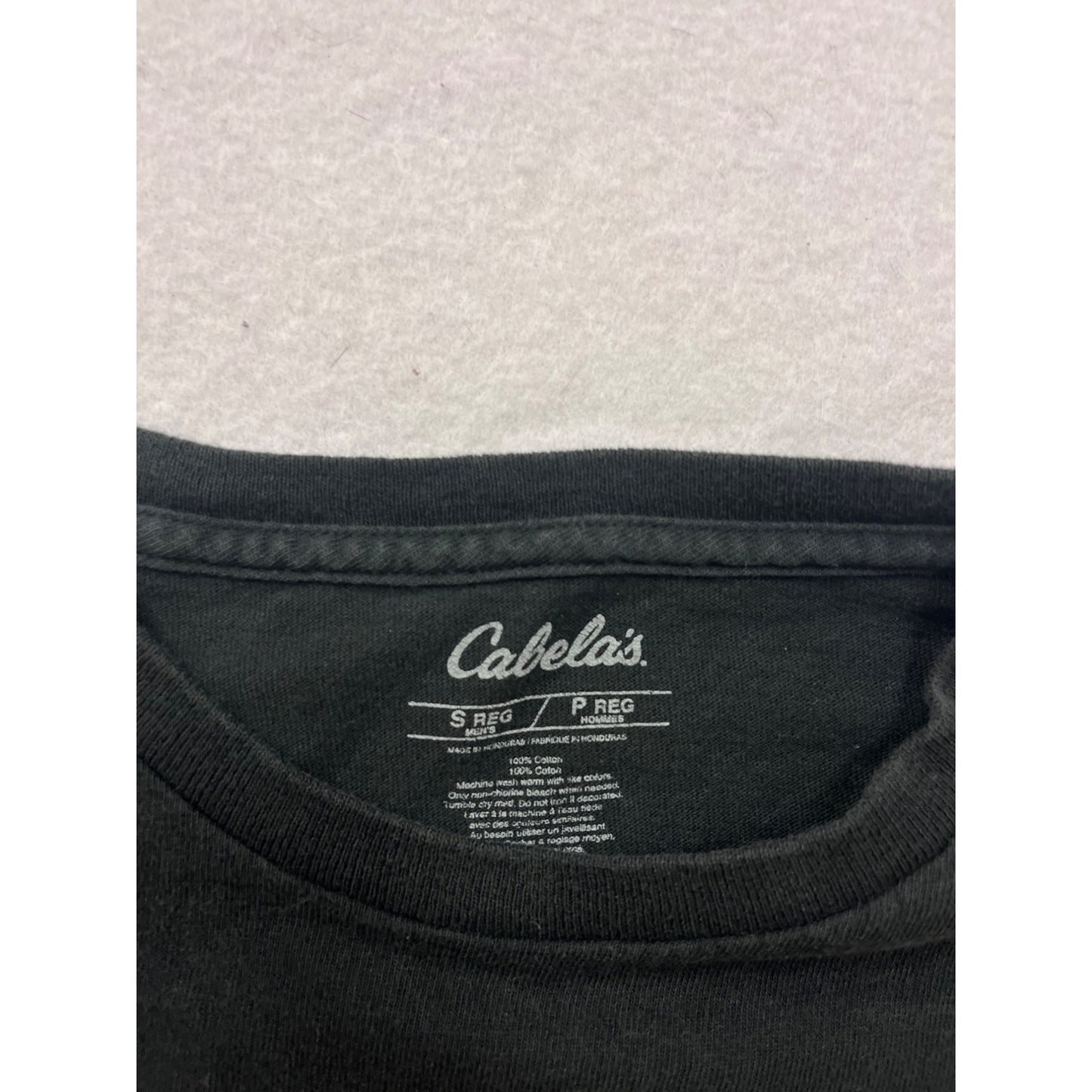 Cabelas Big Monster Guide Service Mens Small Black Long Sleeve T-Shirt #8197