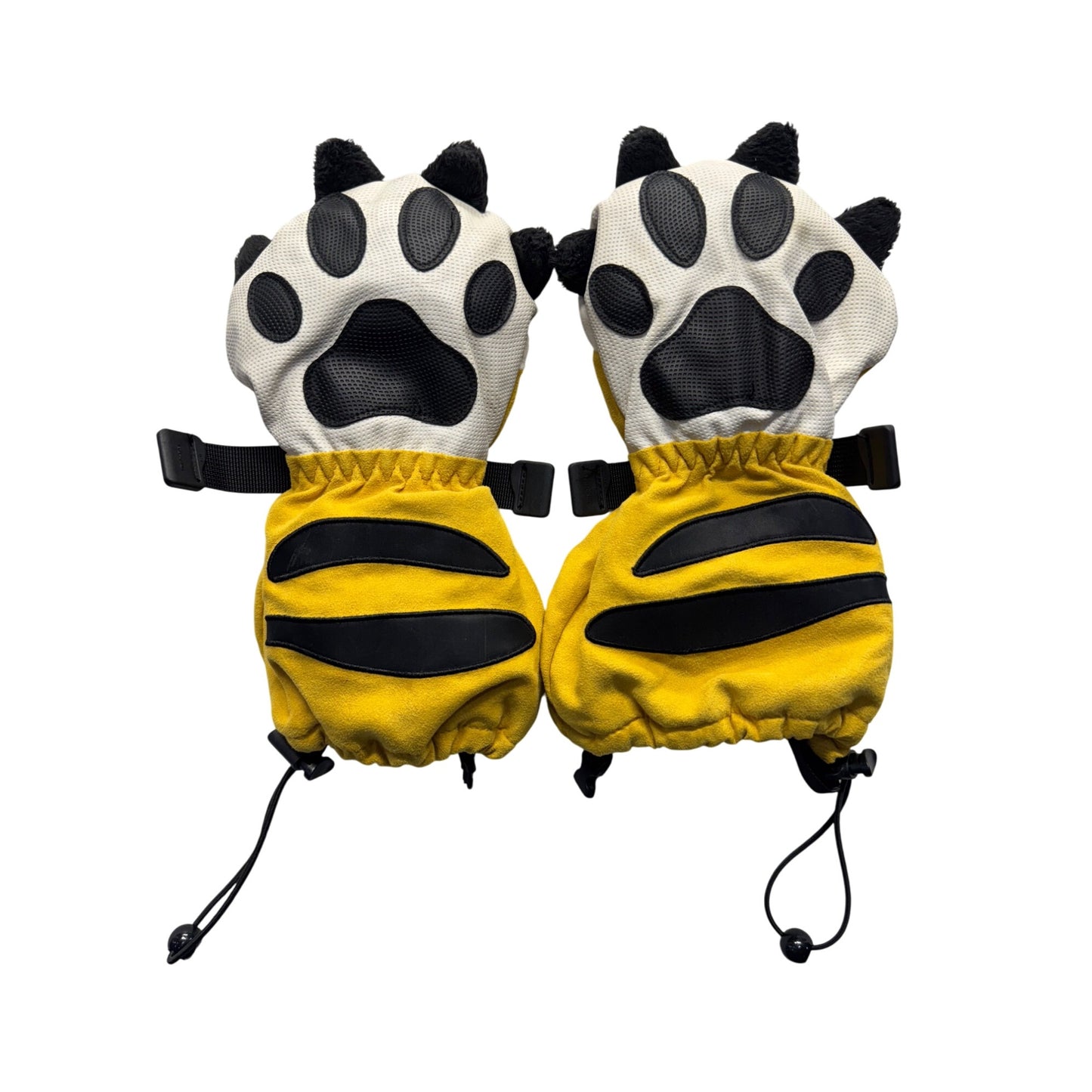 Kids Veyo Mittyz Tiger Paw Mittens M - Yellow/White #9502