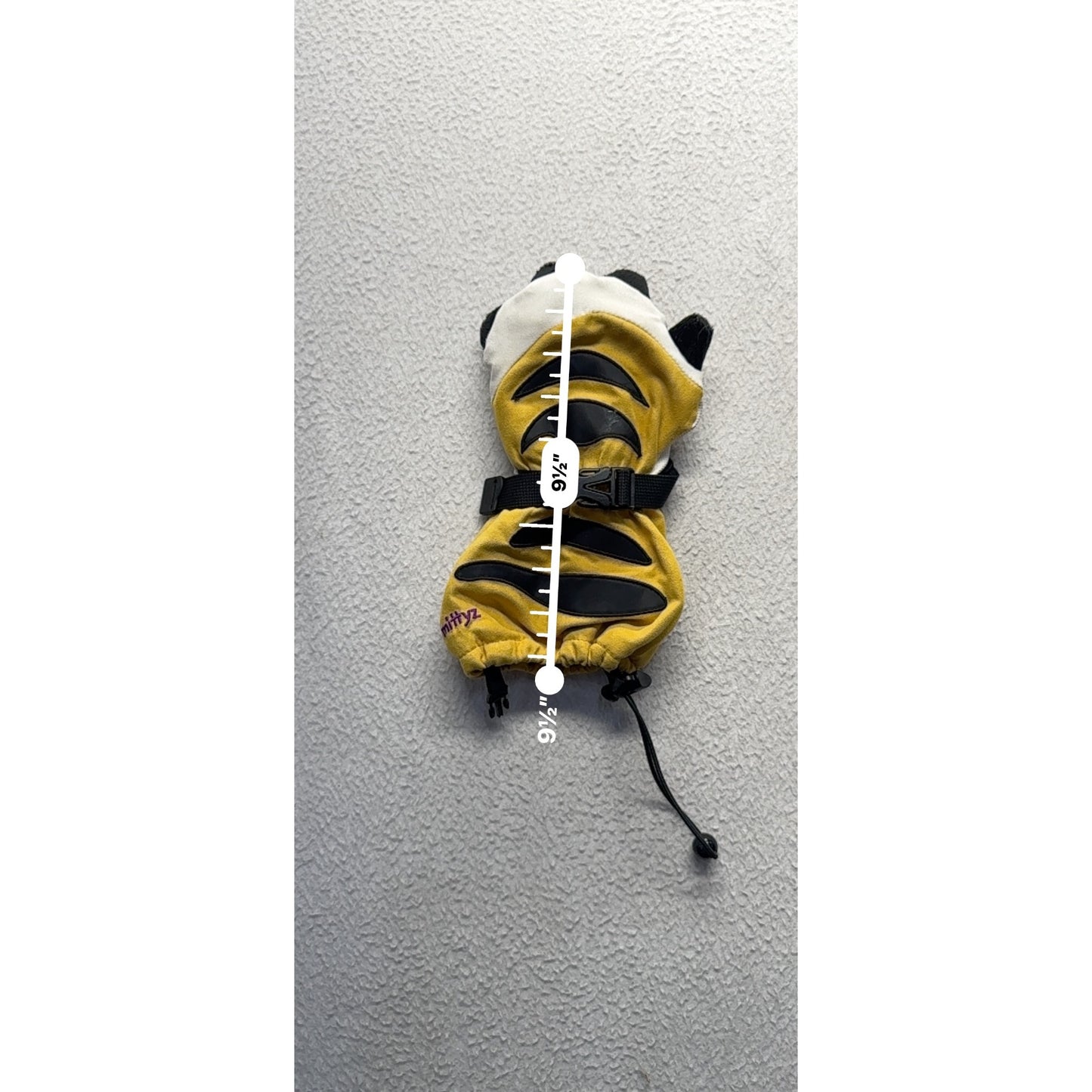 Kids Veyo Mittyz Tiger Paw Mittens M - Yellow/White #9502
