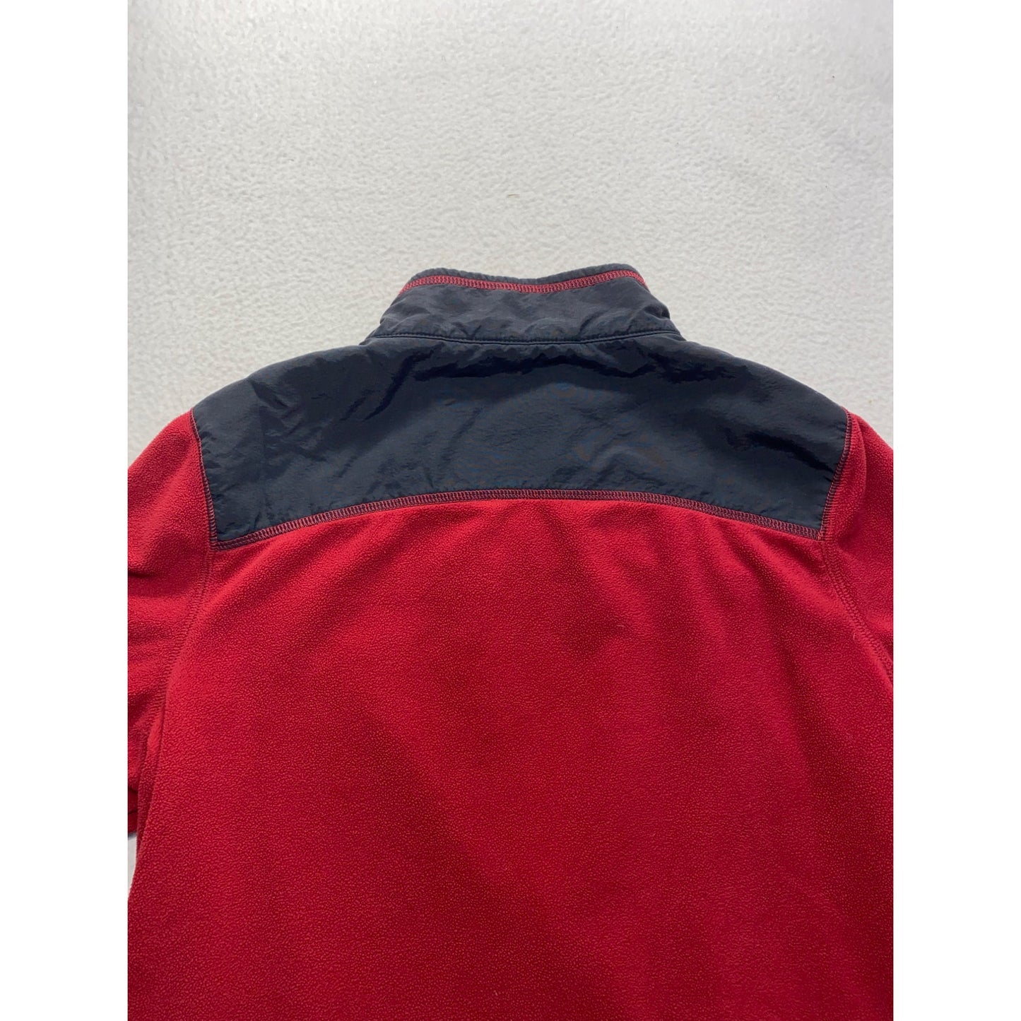 Gander Mtn Boys XL Red Fleece Jacket With Black Nylon Accents & Full Zip #7138